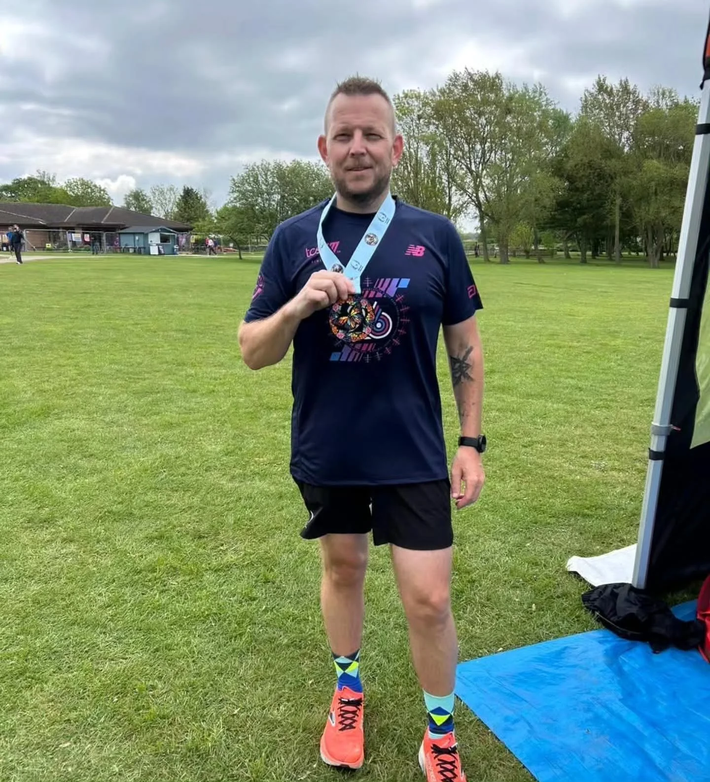 Phoenix Cambridgeshire Butterfly Run 

Ian McClements enjoyed a &ldquo;Nice chilled half marathon with Russell&rdquo; coming in at 2:37:30.

Well done, lovely medal! 🦋