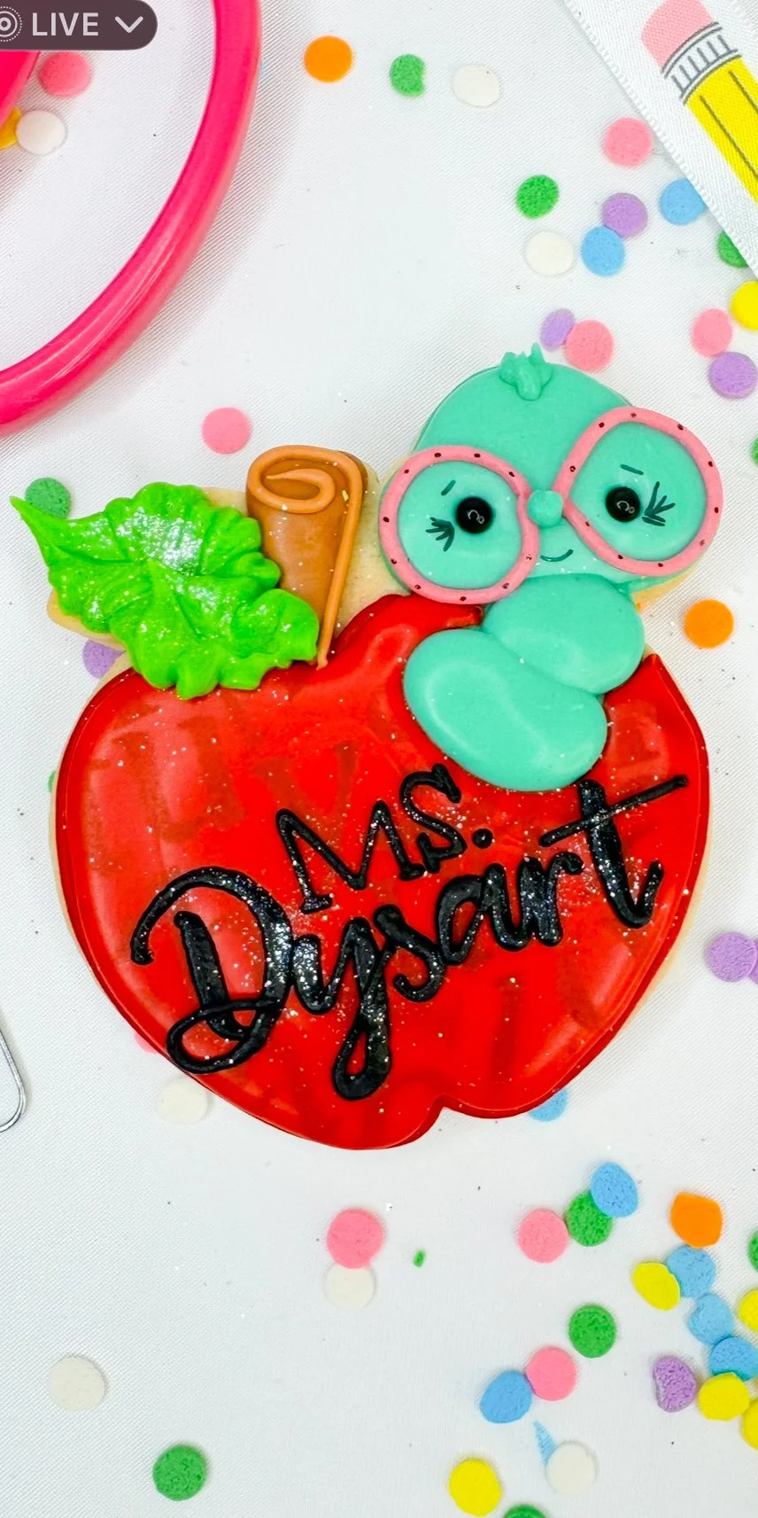 Apple with worm