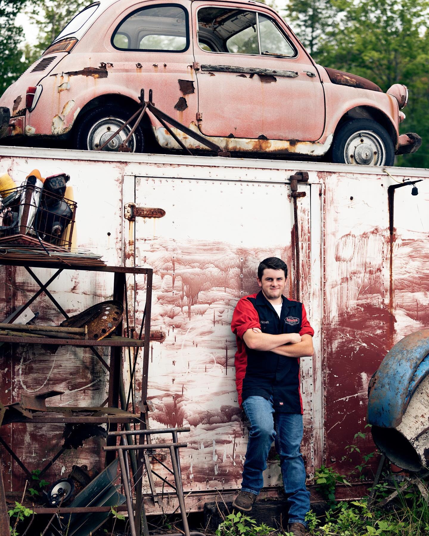 Recently while doing a photo shoot we saw this place and just knew we wanted to photograph our awesome senior Noah who is in the auto mechanic program there! We had a blast doing something a bit different and he really impressed us with his &ldquo;wh