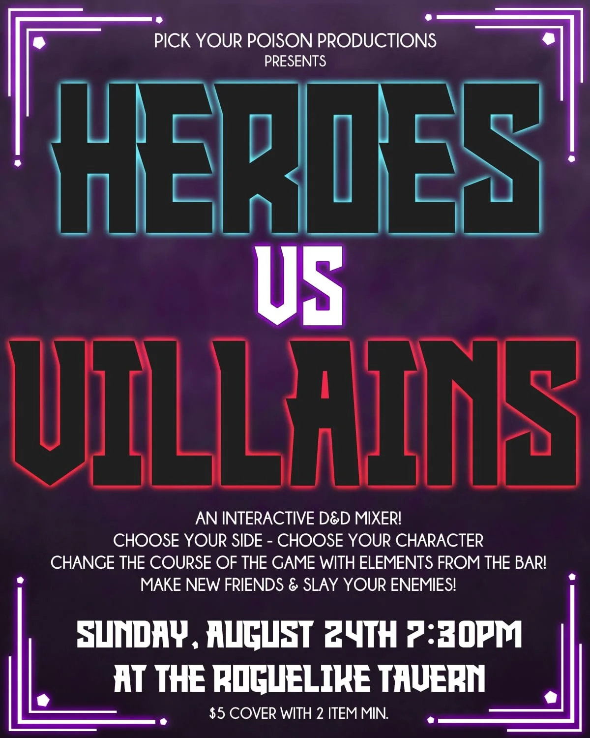 Heroes vs. Villains: An Interactive D&D Mixer