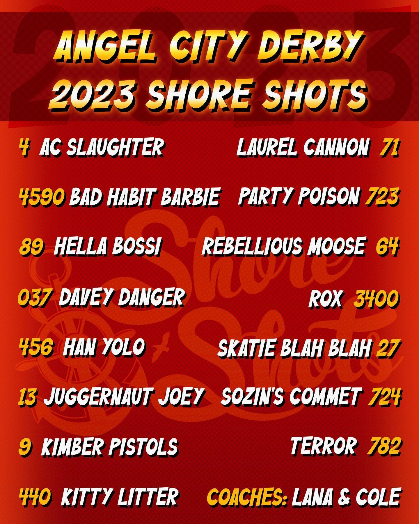 ⚓️AHOY⚓️ Meet your 2023 Shore Shots! These salty sailors rule the high seas and are comin&rsquo; fer yer booty! 🏴&zwj;☠️🚢🚢🚢 #allhandsondeck⚓️ #anchorsaweigh #poppop #rollerderby