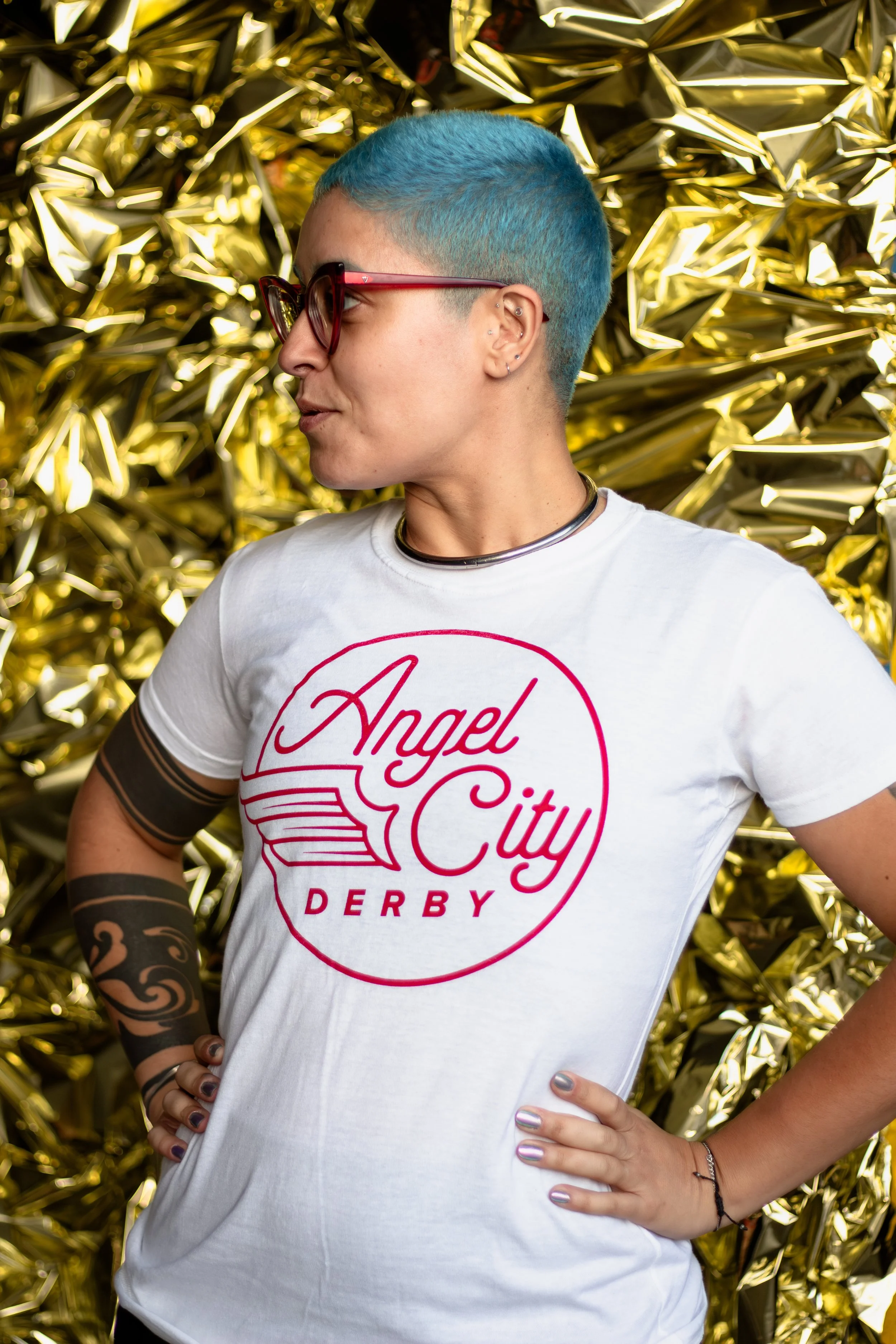 Retro Logo White/Red