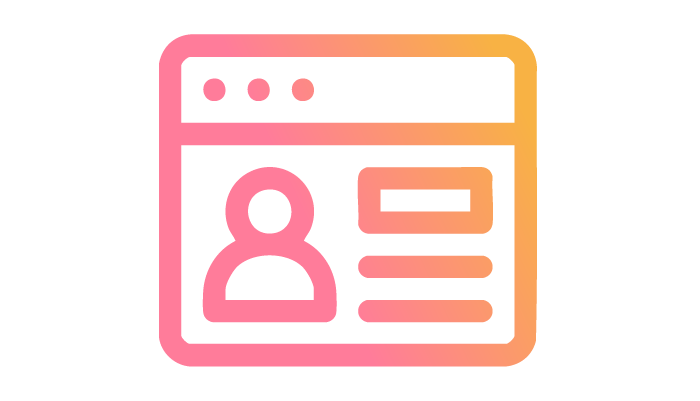 Illustration of a user profile on a webpage, representing the creation of a PowerPak Page.