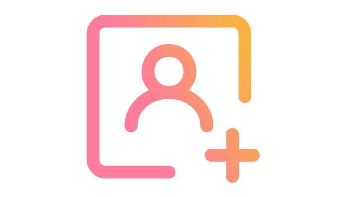 Illustration of a person icon with a plus sign, representing signing up for a free My PowerPak account.