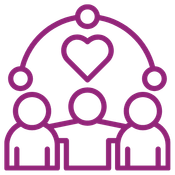 Geometric drawing of an outline square with sections divided by vertical, horizontal, and circle lines.