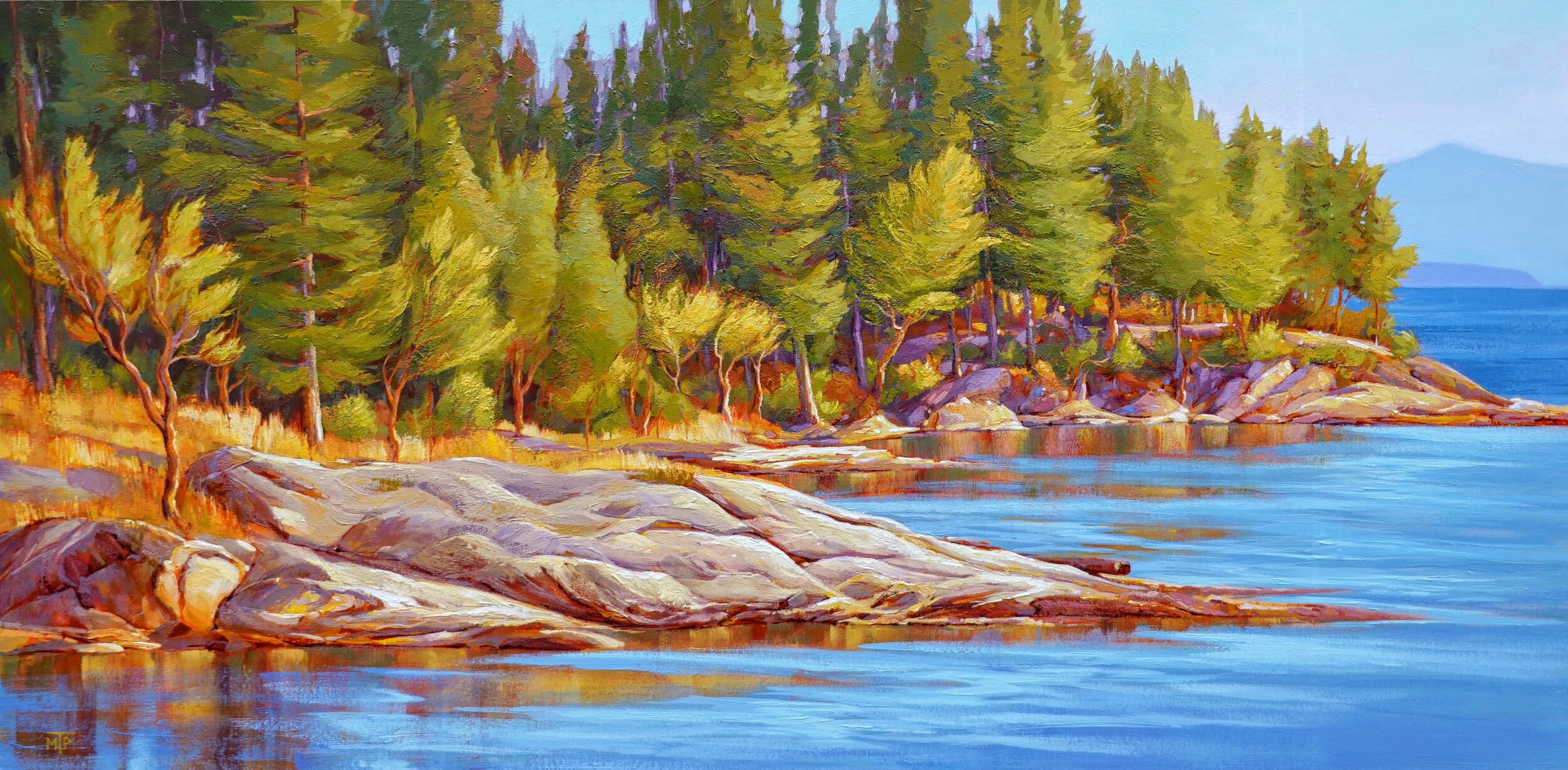  Salt Spring Summer    Acrylic on canvas, 30x60 inches, Sold  
