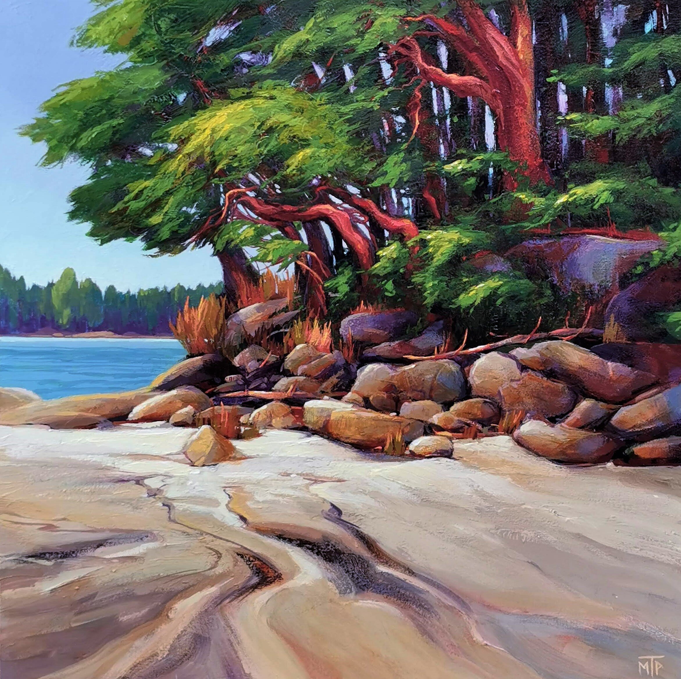  Arbutus Beach   Acrylic on canvas, 30x30 inches, Sold  