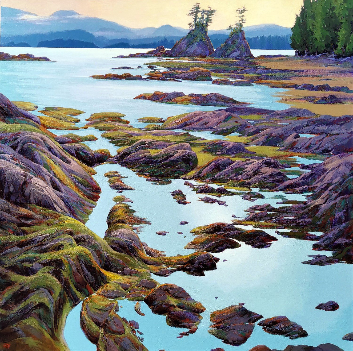  Coastal Patterns    Acrylic on canvas, 48x48 inches, $6,500  