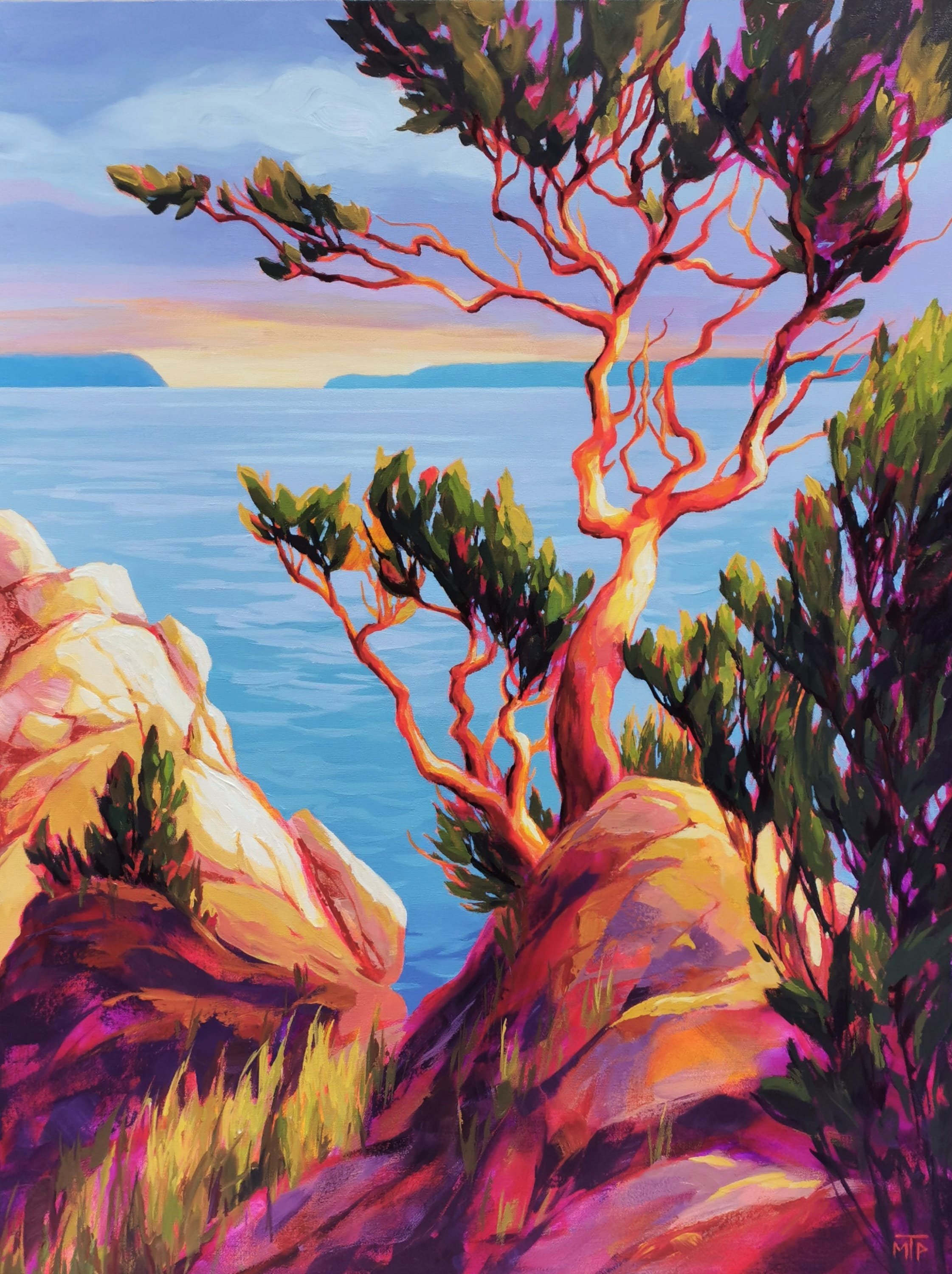  Arbutus Sunset   Acrylic on canvas, 40x30 inches, $3600  