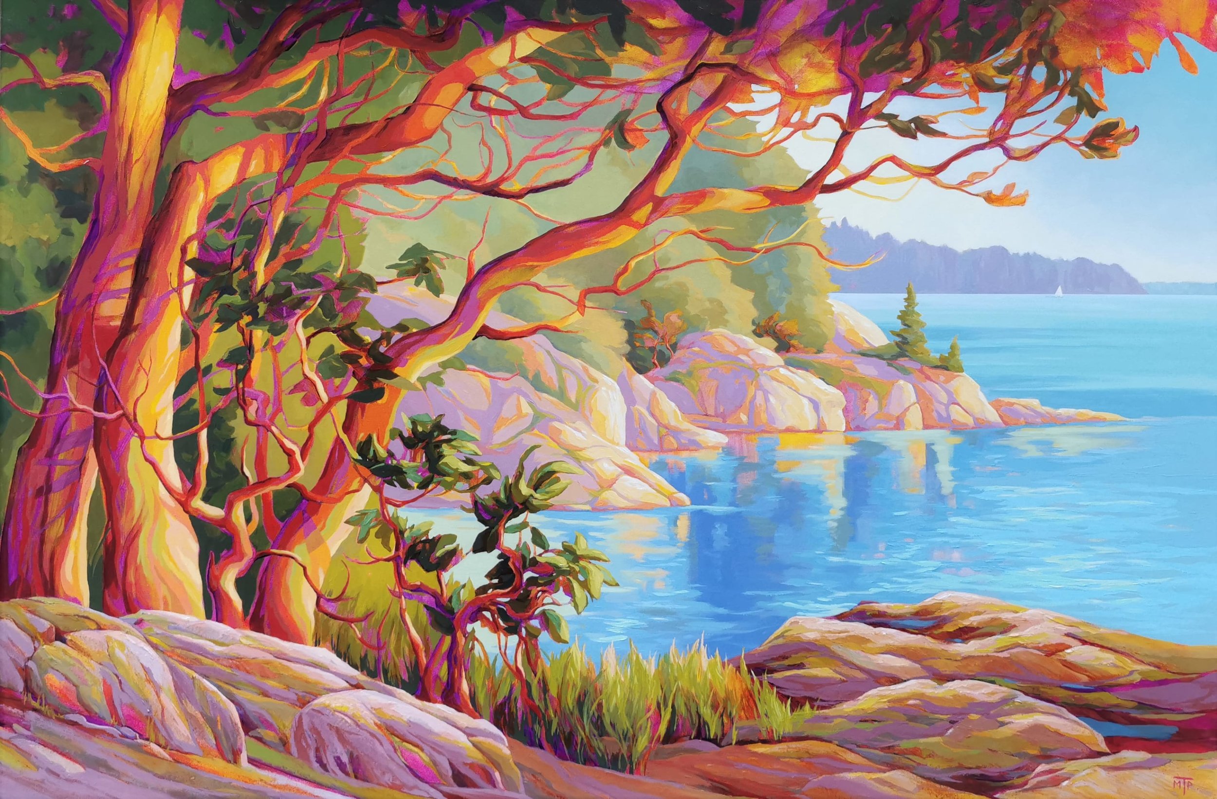  Coastal Light   Acrylic on canvas, 40x60 inches, $6500   
