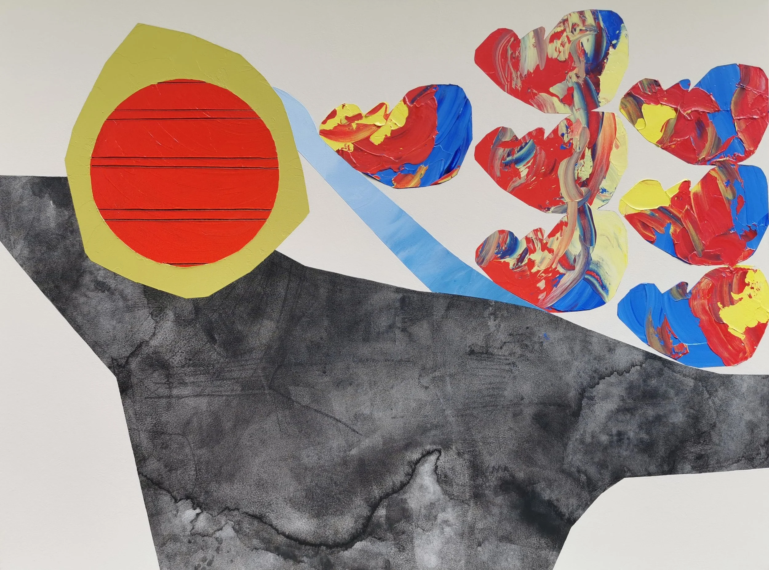   Departure , 2026, acrylic and graphite on canvas 