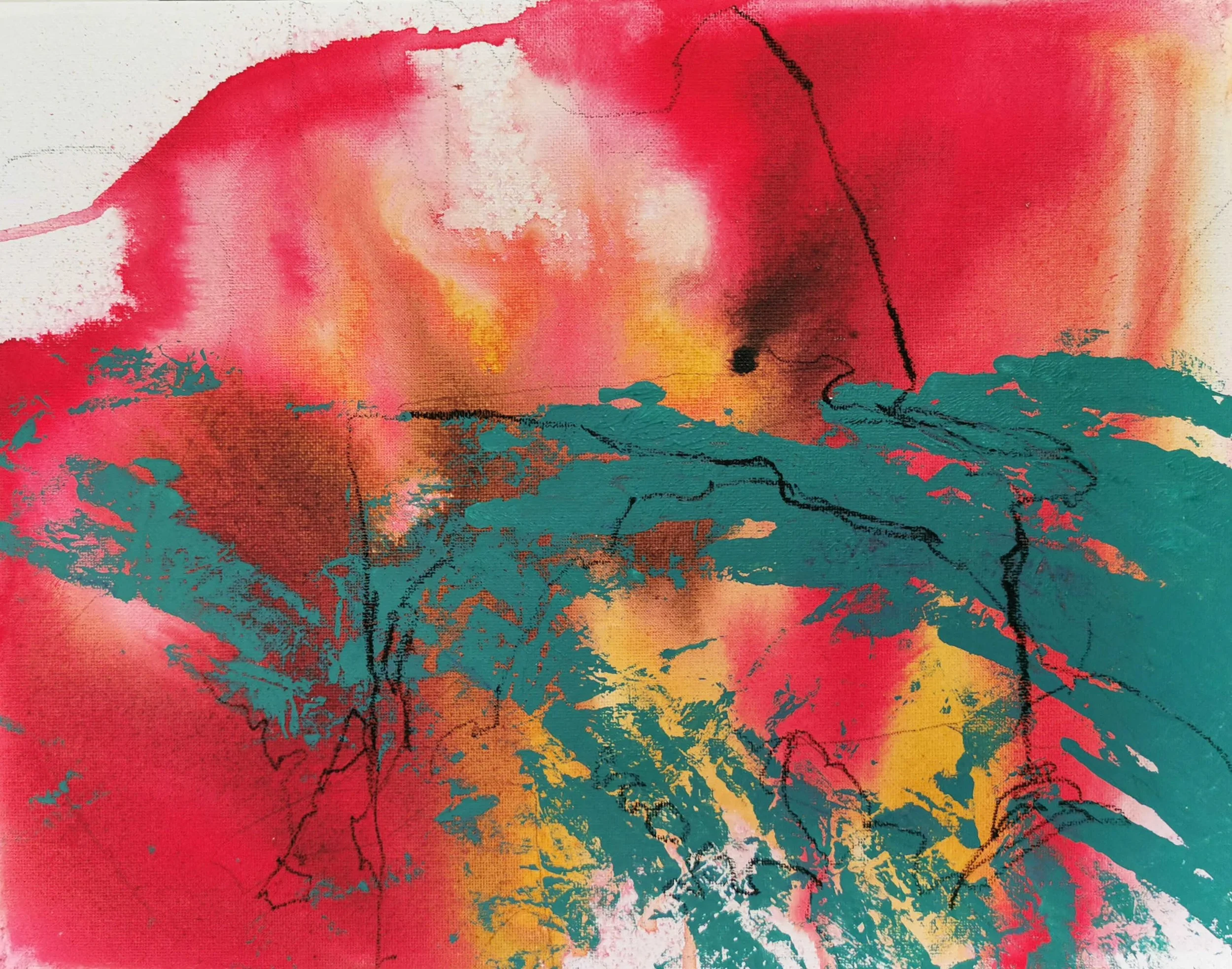  Remembered Topologies I (2024)  Acrylic on canvas 