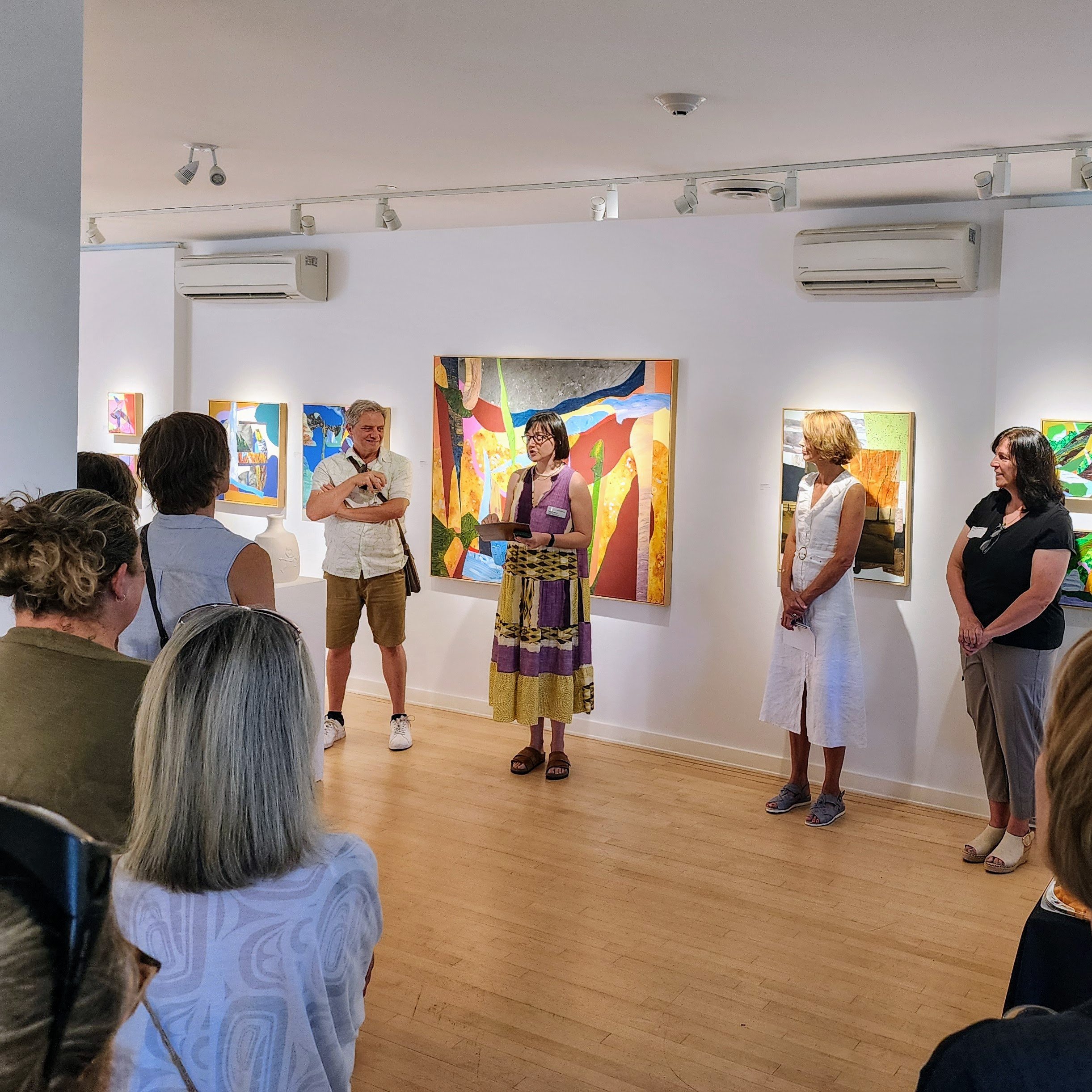   fragment/connect  two-artist exhibition opening reception, West Vancouver Arts Council, 2024 