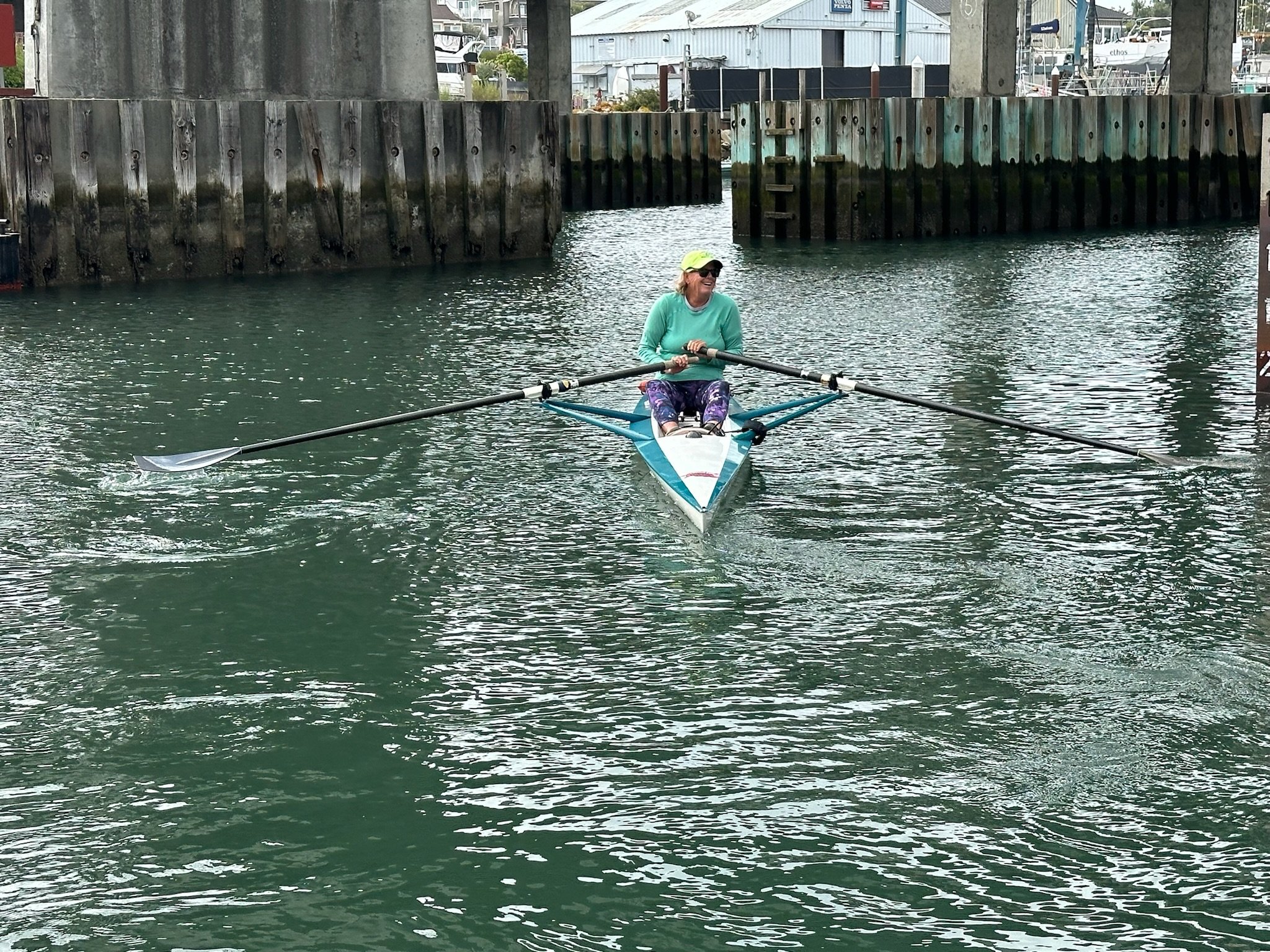SCRC president Linda Locklin leaves the dock.