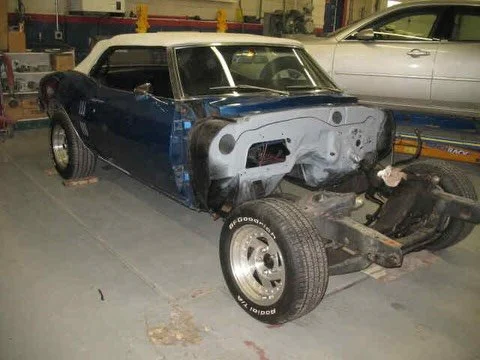 A throwback for #firebirdfriday. We did a full restoration on this 1968 Pontiac Firebird. Lots of metal replacement, making sure panel gaps are perfect and of course that beautiful blue paint you can dive into. We are always here to take on your proj