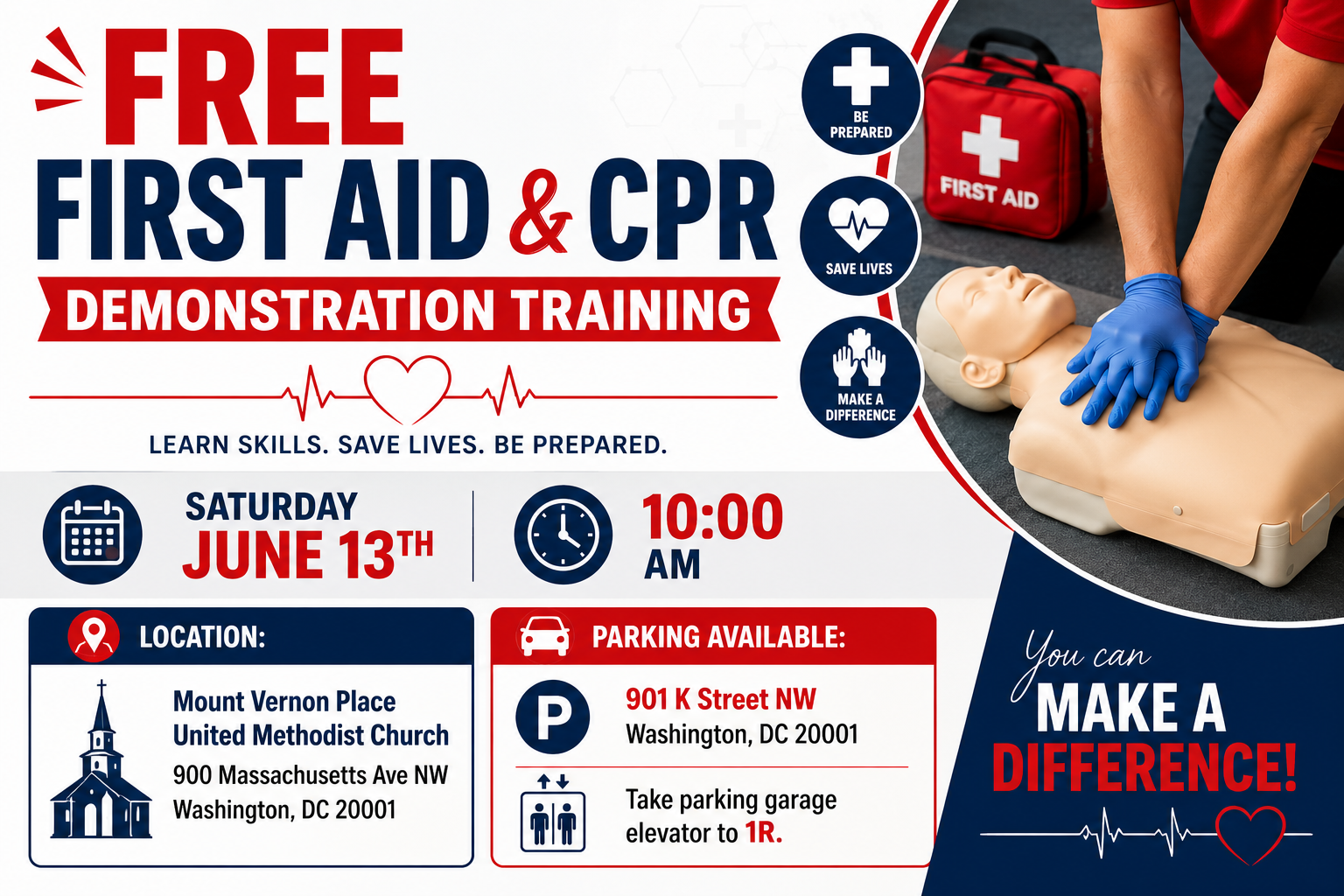 Free First Aid &amp; CPR Demonstration Training
