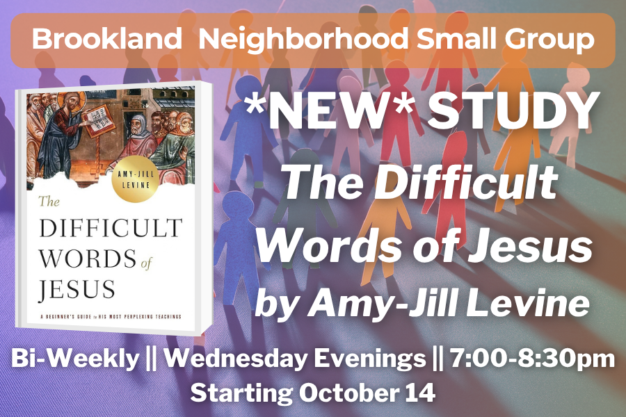 The Difficult Words of Jesus Study with the Brookland Neighborhood Group