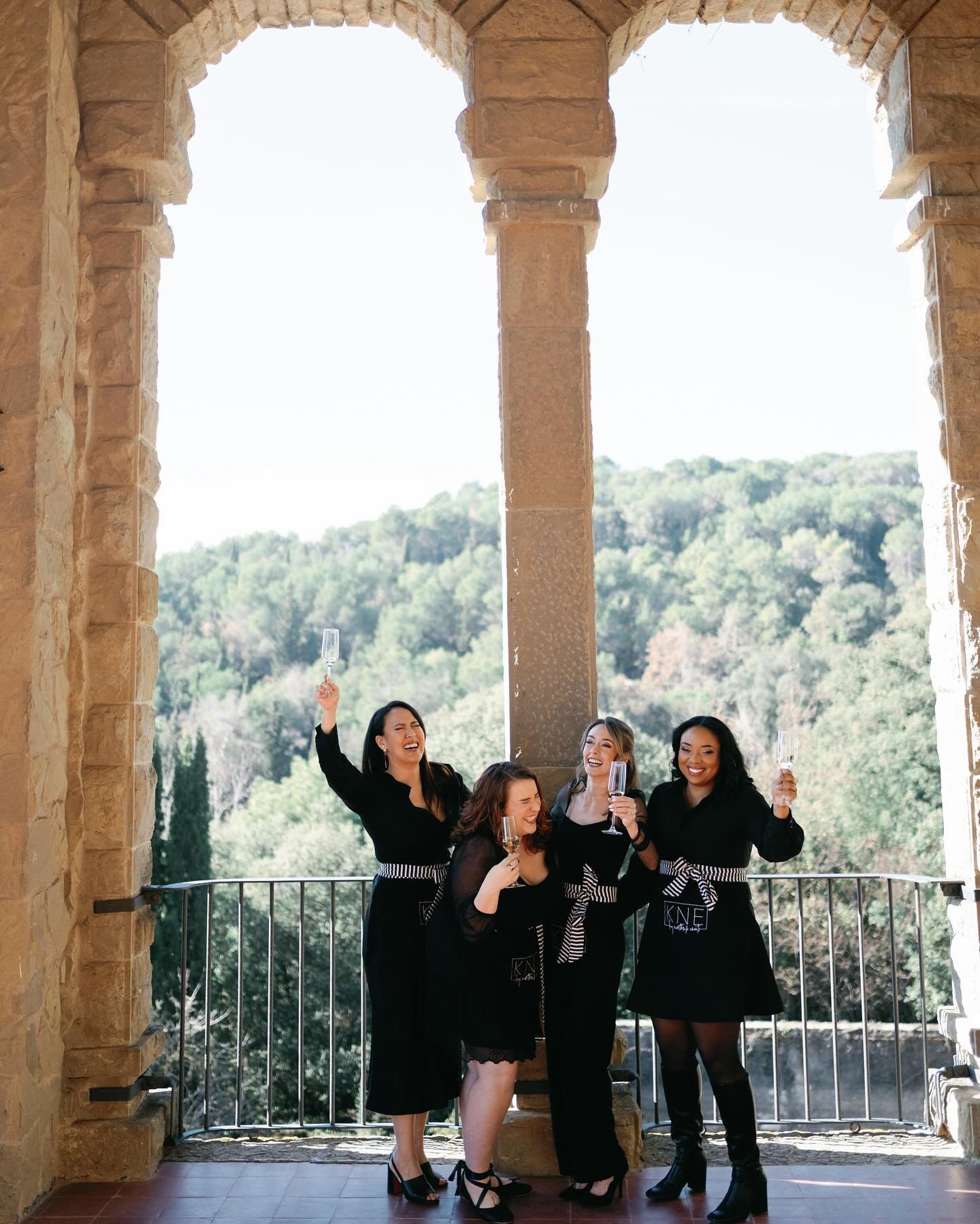 First look at our annual company meeting, this year in Spain! ✨🖤 I&rsquo;m extremely proud to have these women on my team, and not only because they plan and design BADASS destination weddings&hellip;but because they are fundamentally kind, empoweri