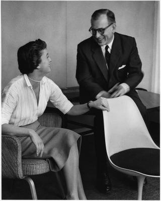 Florence Knoll + Eero Saarinen with Pedestal Chair