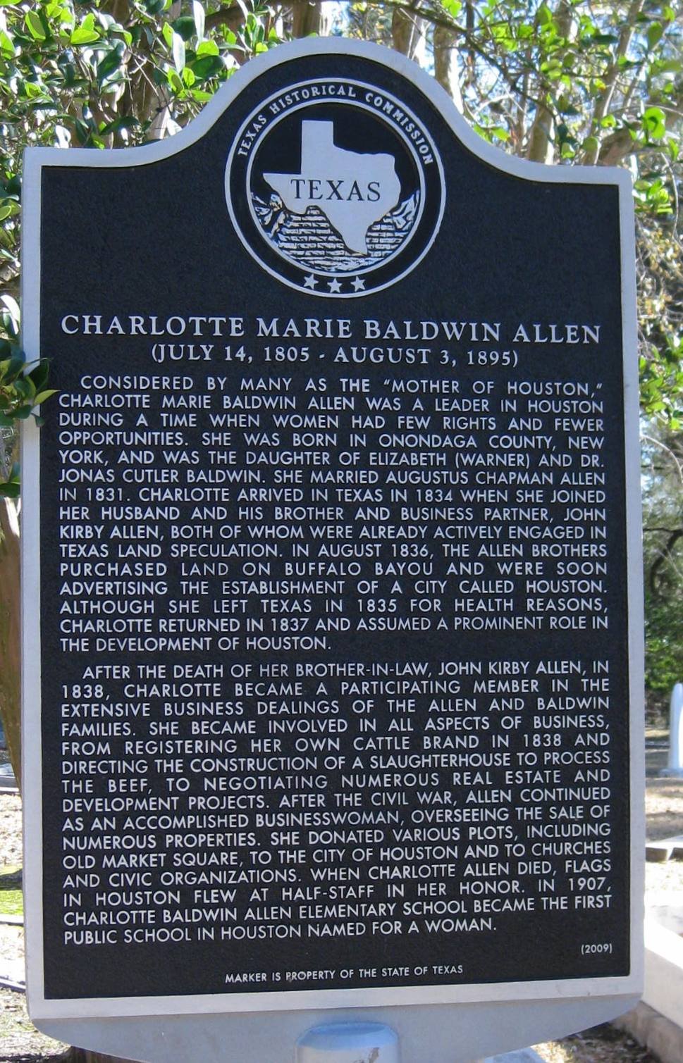 Charlotte's Plaque 