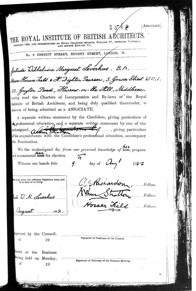Gertrude's RIBA Election Papers