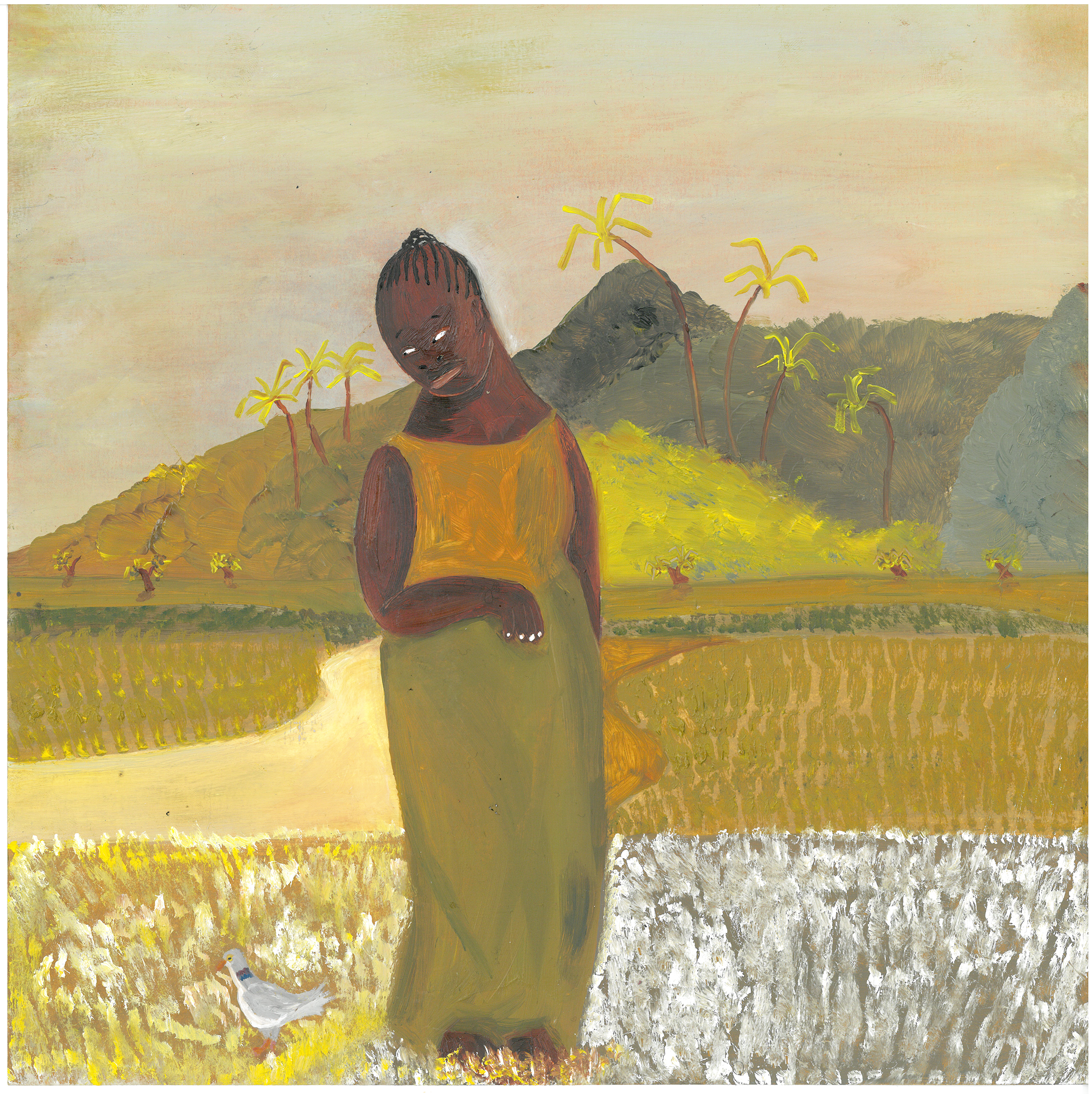 Pidgin, 2024, oil on paper, 25 x 25cm