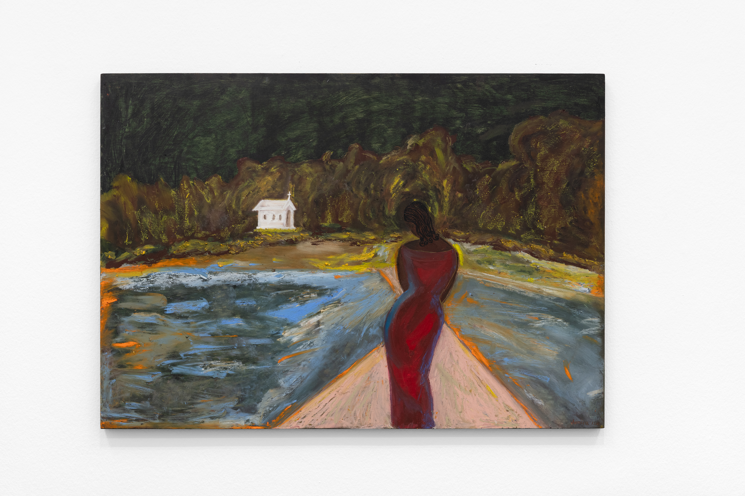 Born Again, 2025, oil on wood panel, 59.4 x 84.1 cm