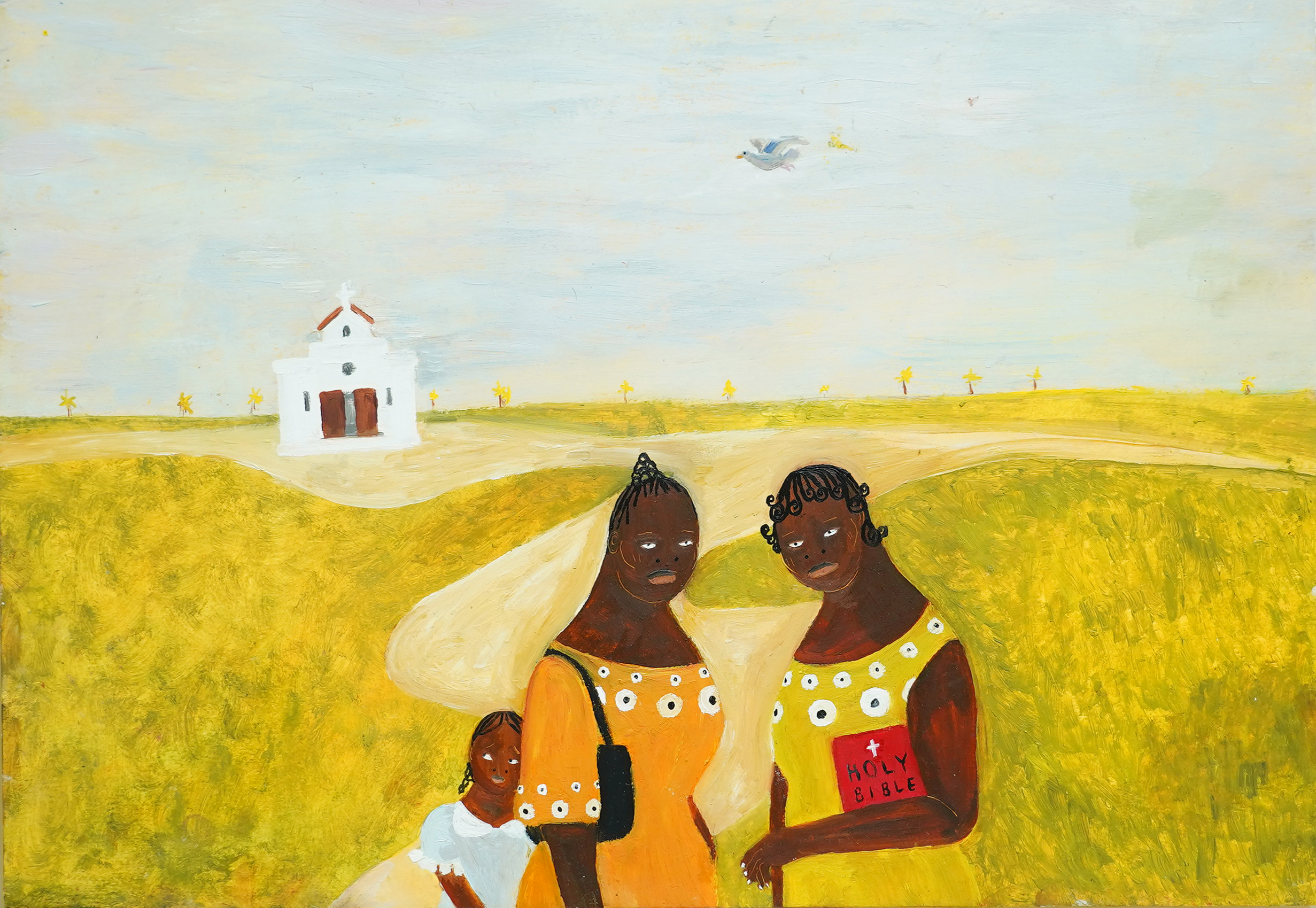 The White Chapel, 2025, oil on paper, 29.7 x 42 cm