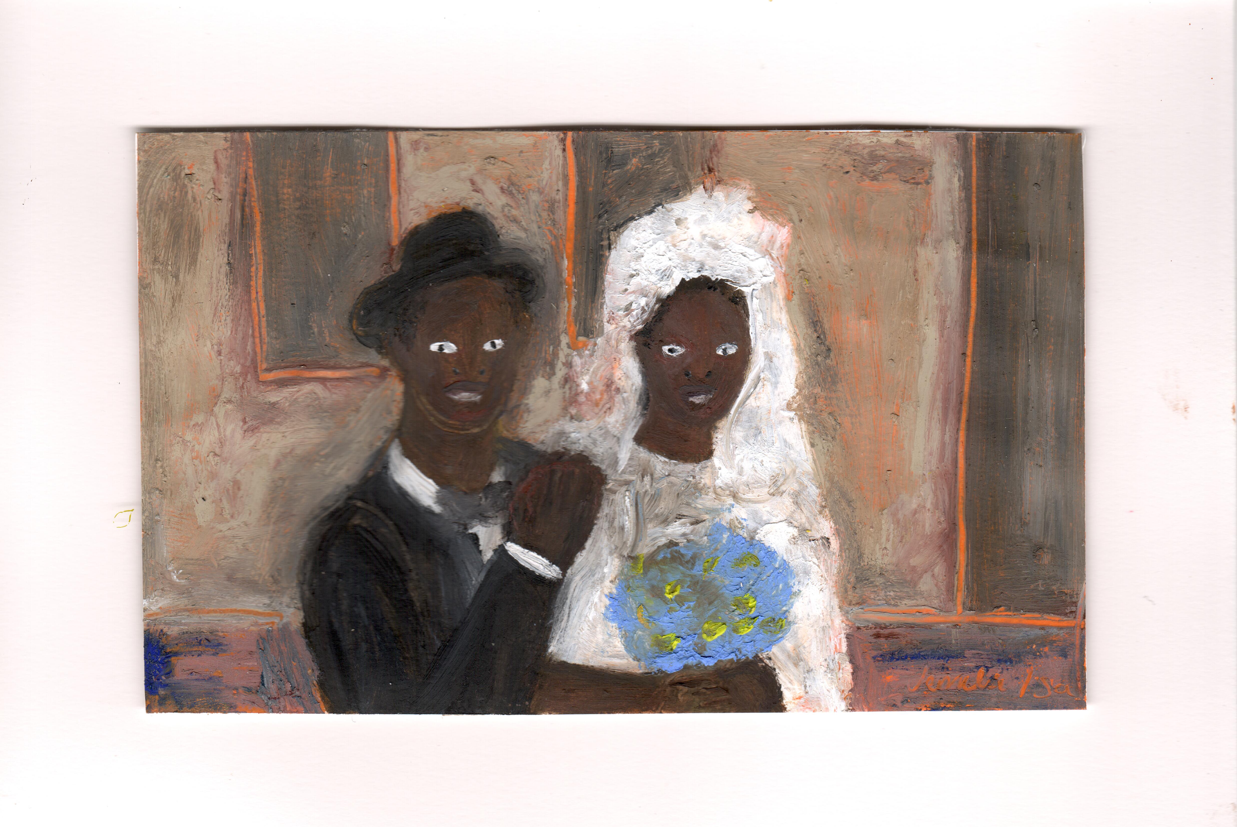 Blue Bouquet, oil on paper, 14.8 x 21 cm, 2026