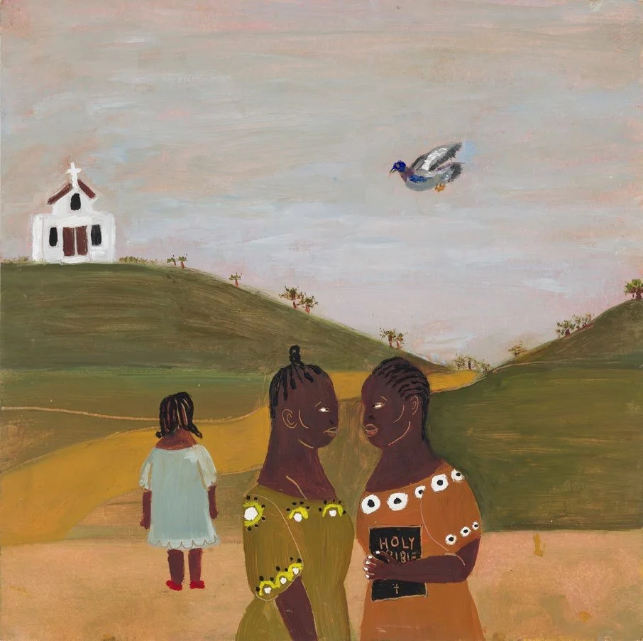 The White Chapel, 2024, oil on paper, 25 x 25cm