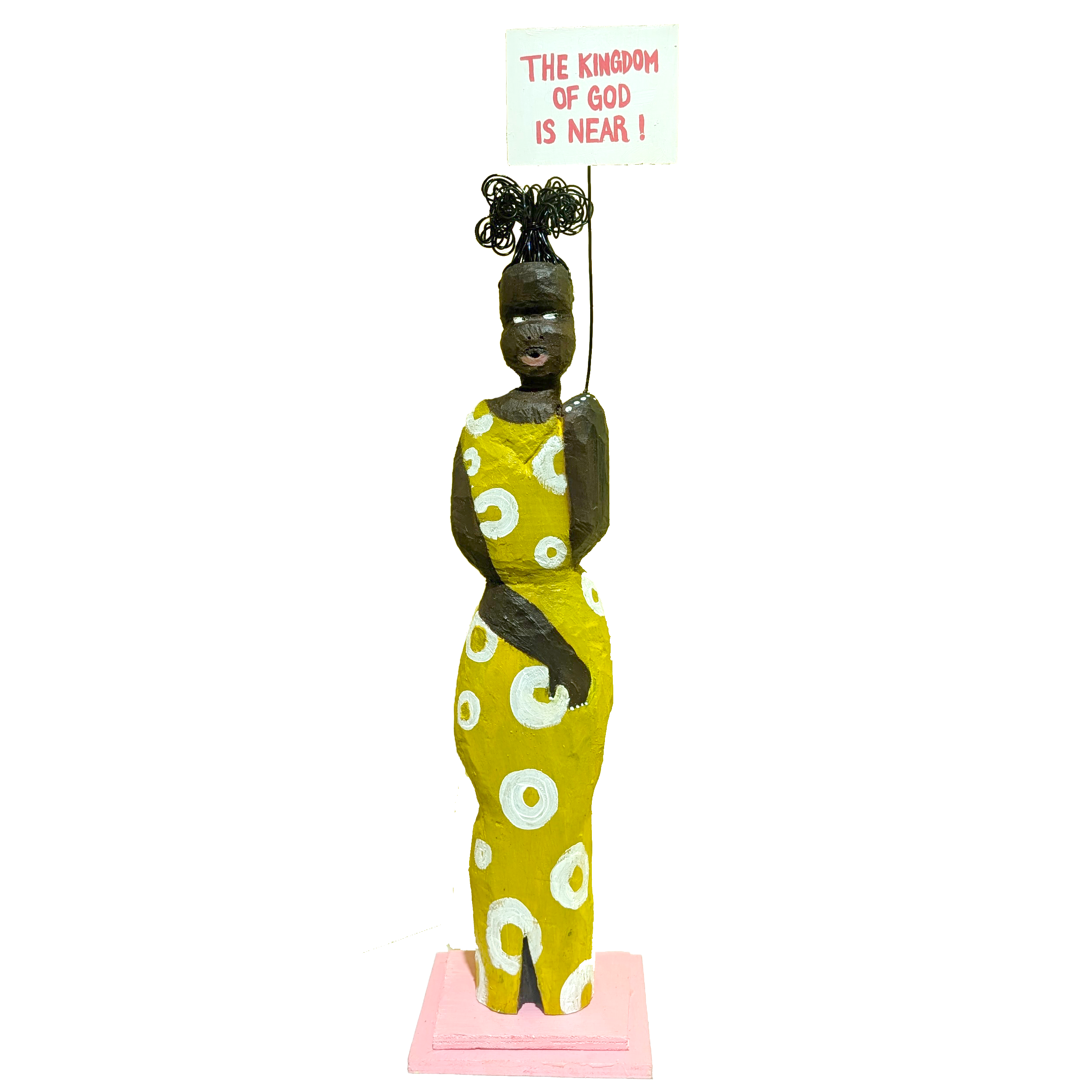 The Kingdom Of God Is Near, wood, wire, acrylic paint, 6cm x 16cm, 2025