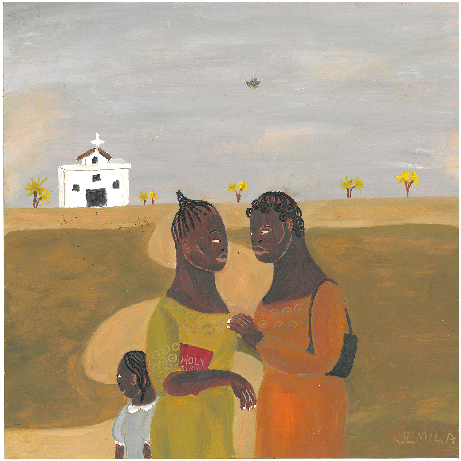 The White Chapel, 2024, oil on paper, 25 x 25cm