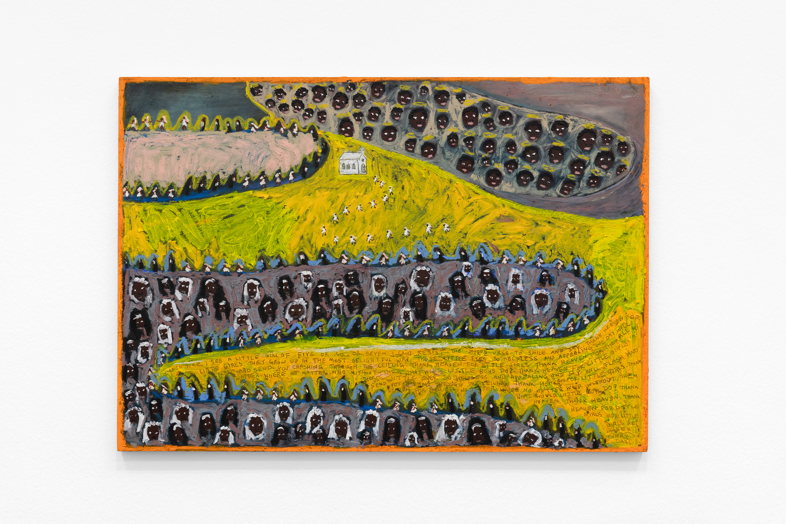 Communion Commute, 2026, oil on wood panel, 59.4 x 84.1 cm