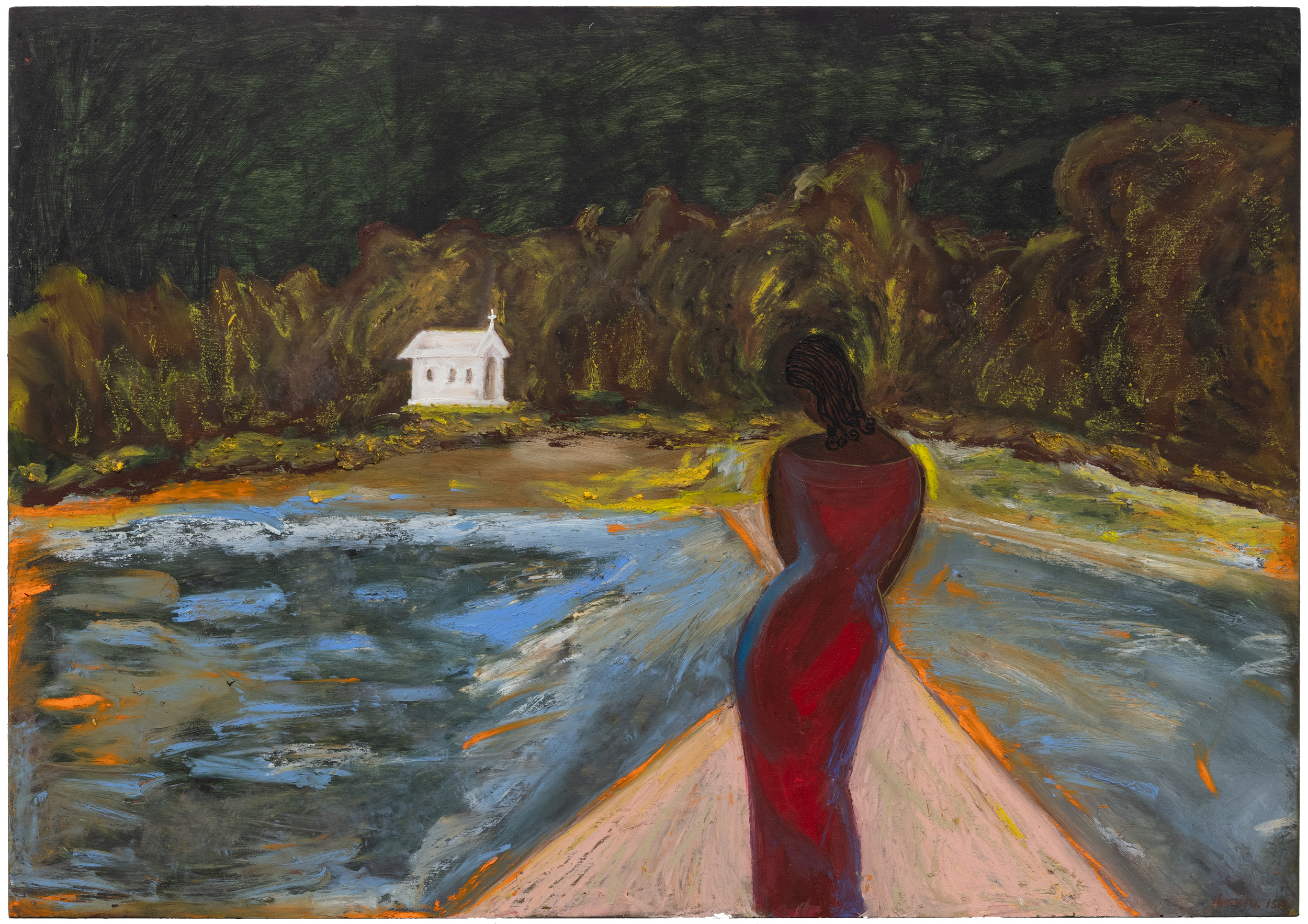 Born Again, 2025, oil on wood panel, 59.4 x 84.1 cm