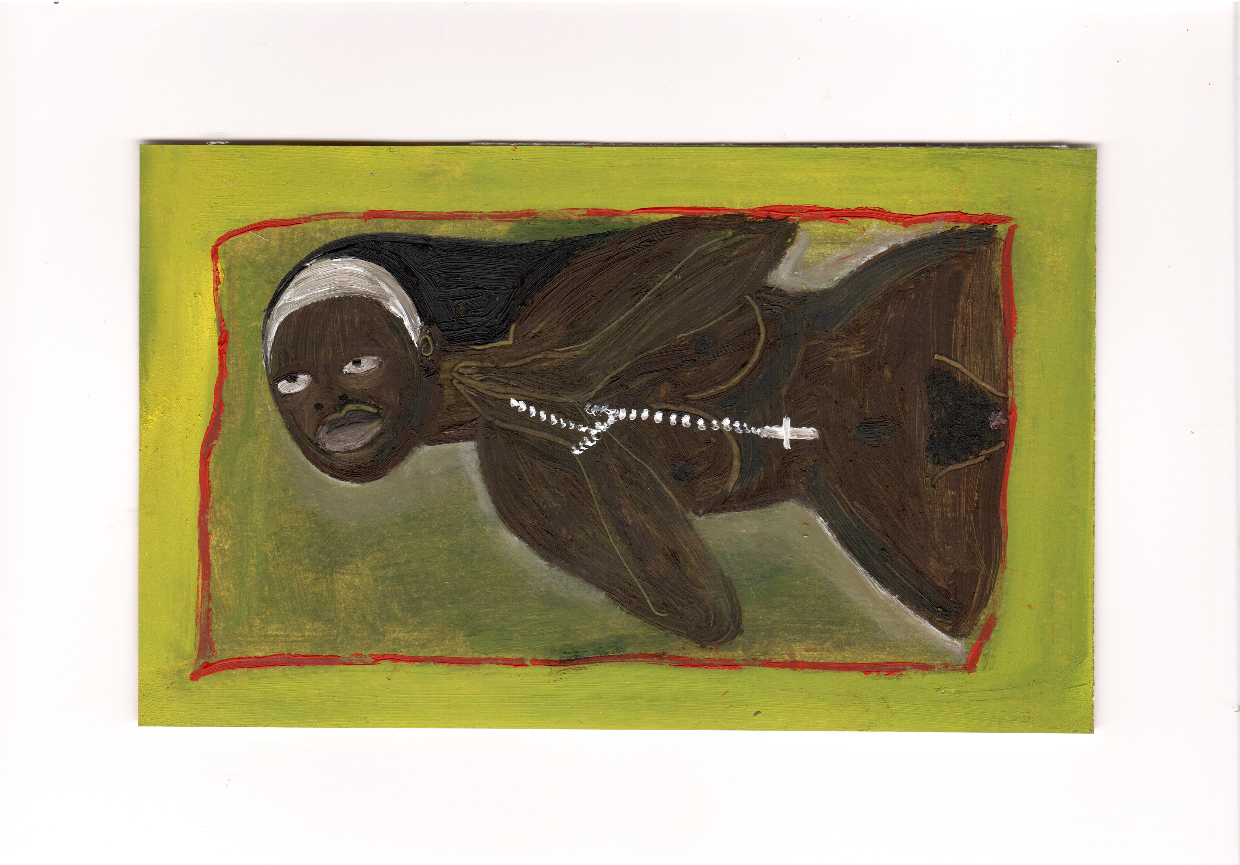 Nude Nun, oil on paper, 14.8 x 21 cm, 2026