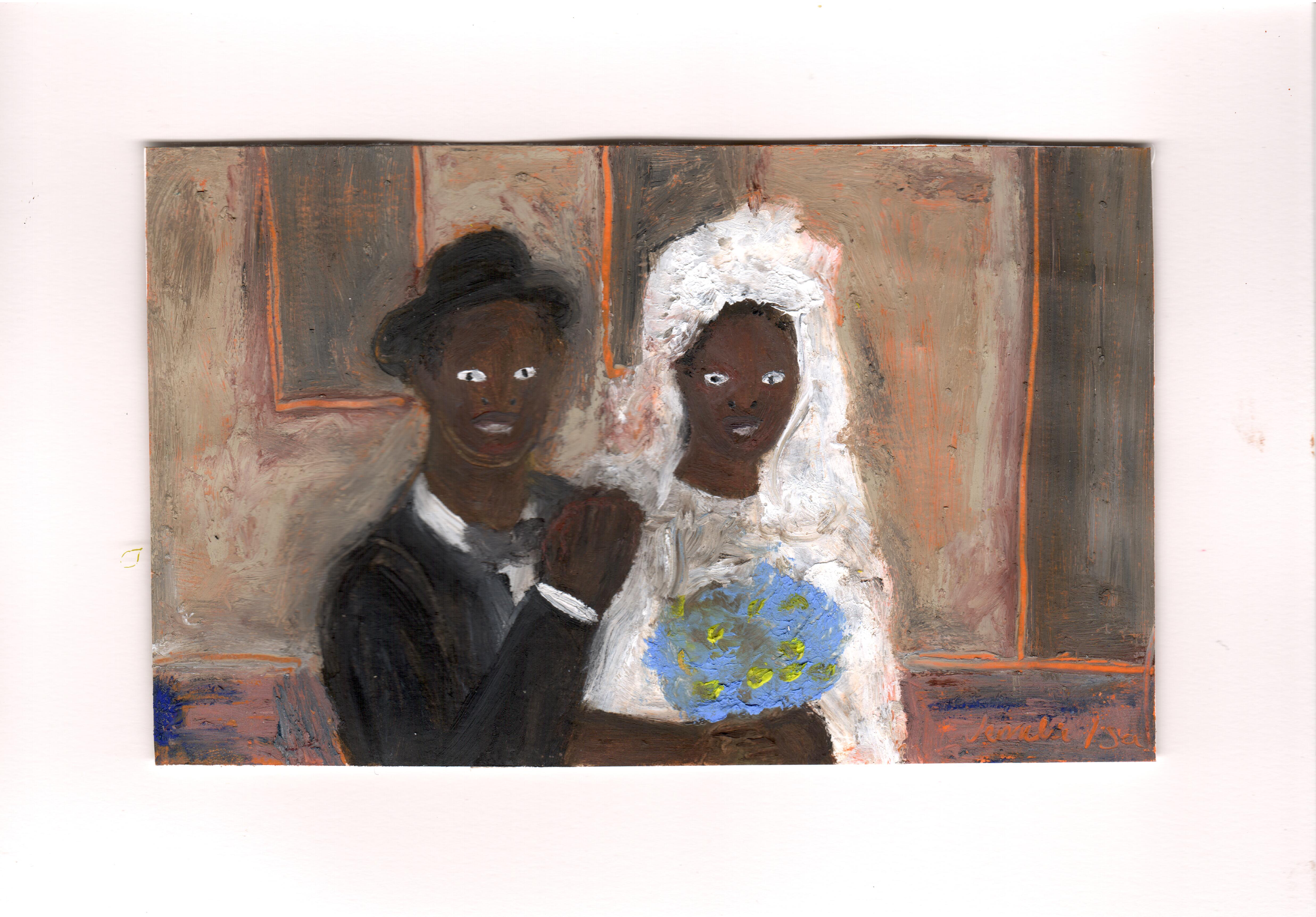 Blue Bouquet, oil on paper, 9.9 x 16 cm, 2026