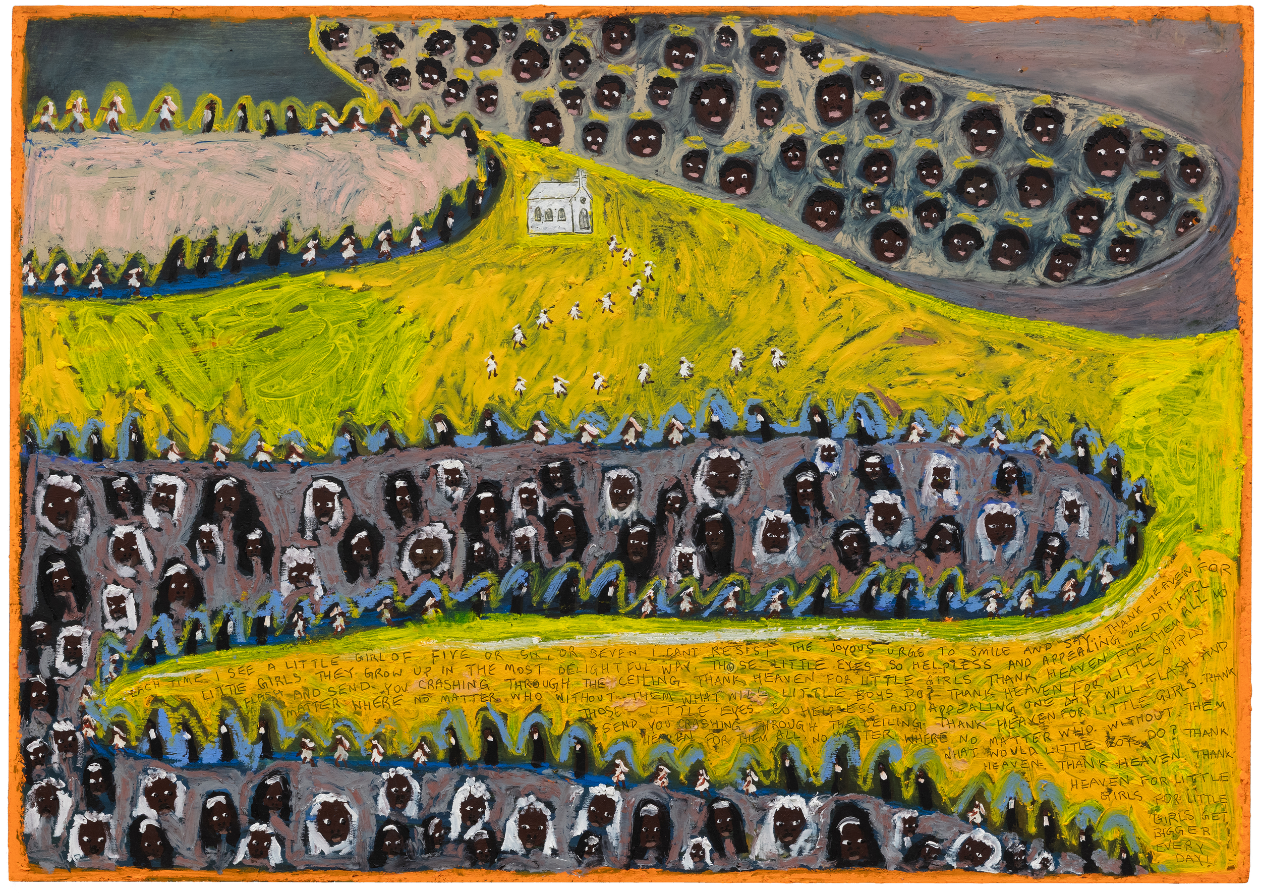 Communion Commute, 2026, oil on wood panel, 59.4 x 84.1 cm