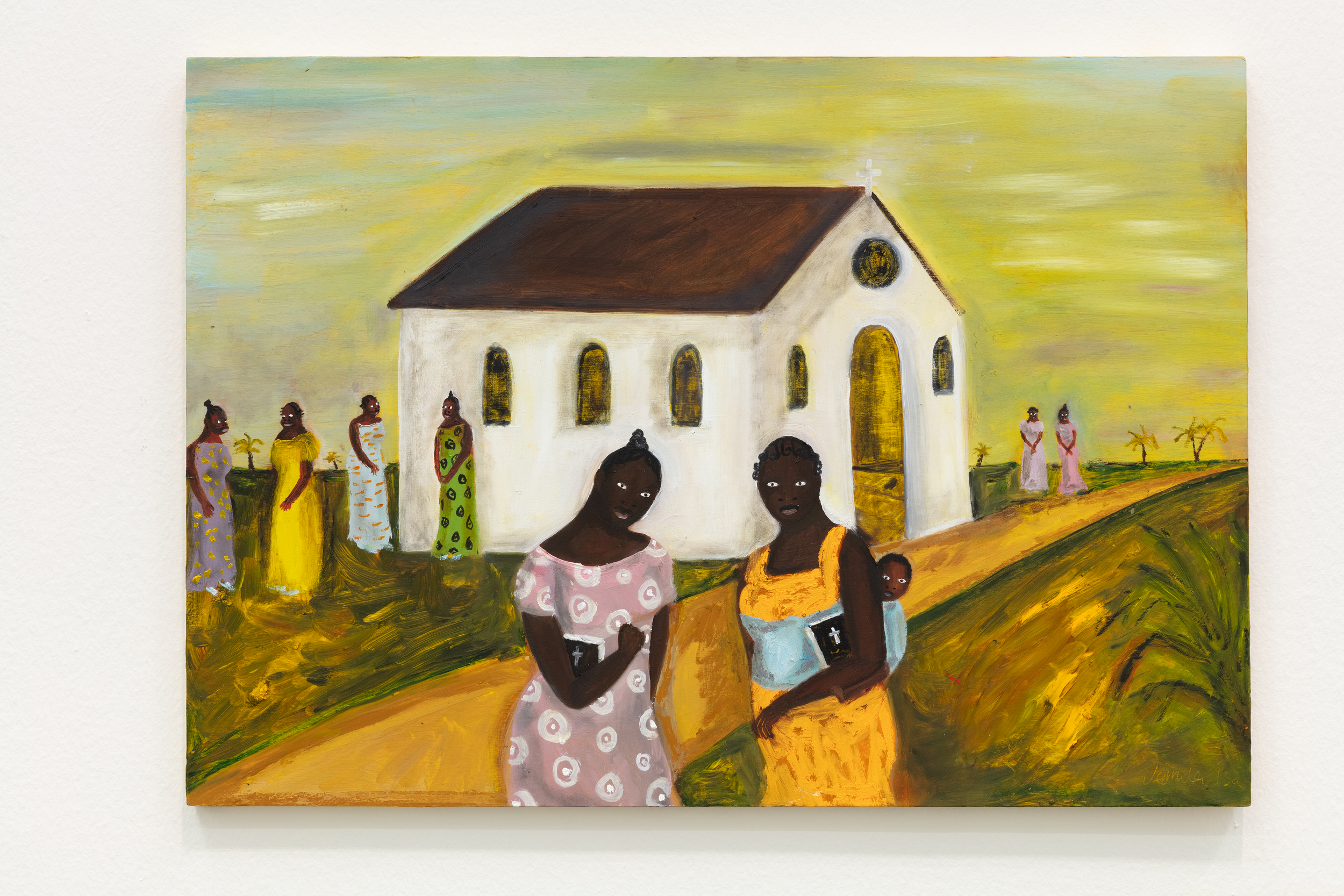 Gathering, 2026, oil on wood panel, 42 x 59.4 cm