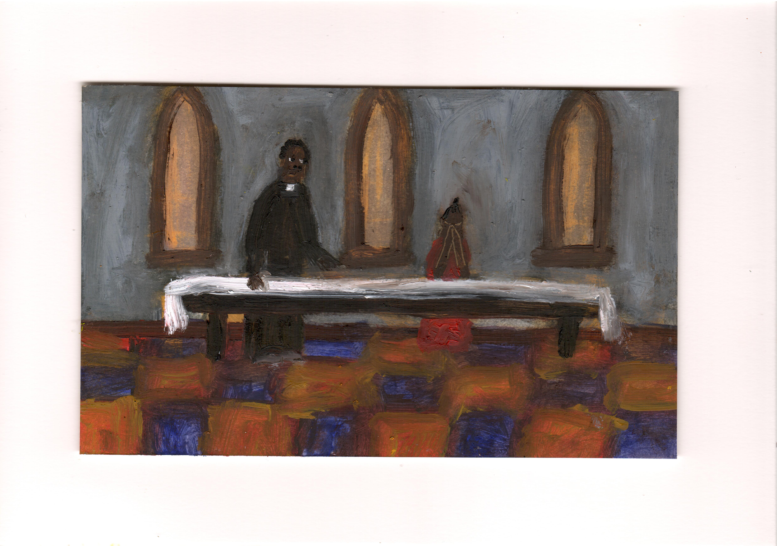 Forgivness, oil on paper, 14.8 x 21 cm, 2026