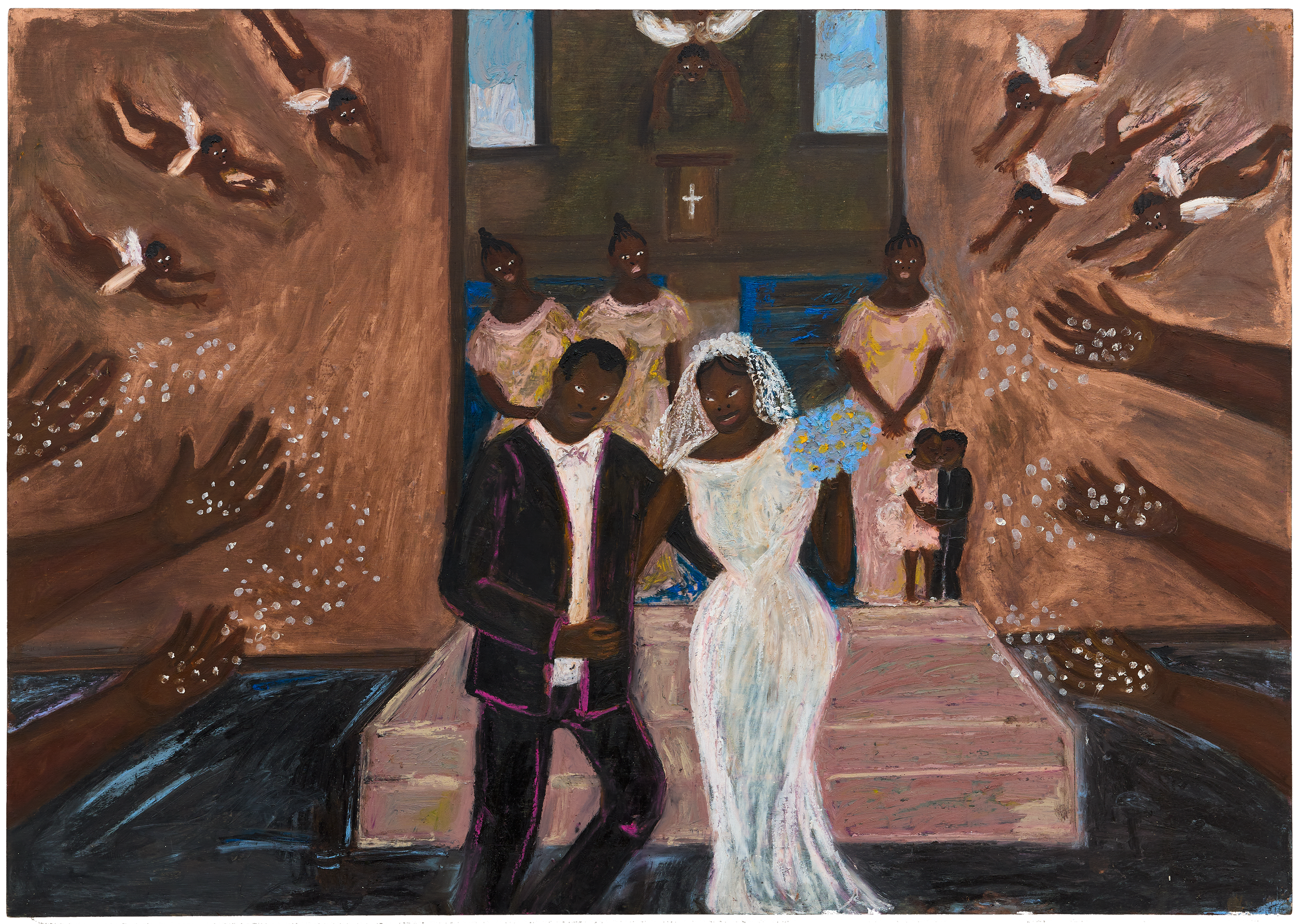 Confetti, 2025, oil on wood panel, 59.4 x 84.1 cm