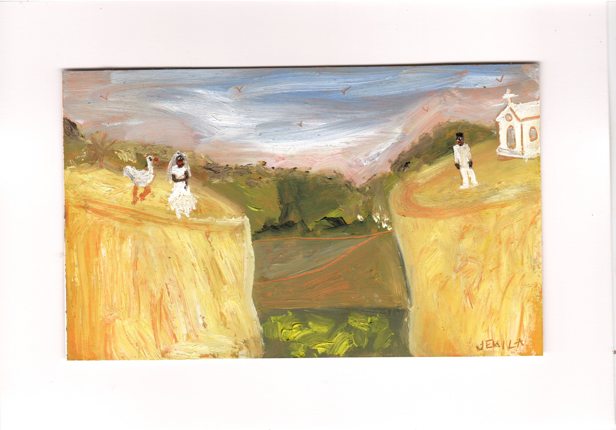 Yellow Hills, oil on paper, 14.8 x 21 cm, 2026