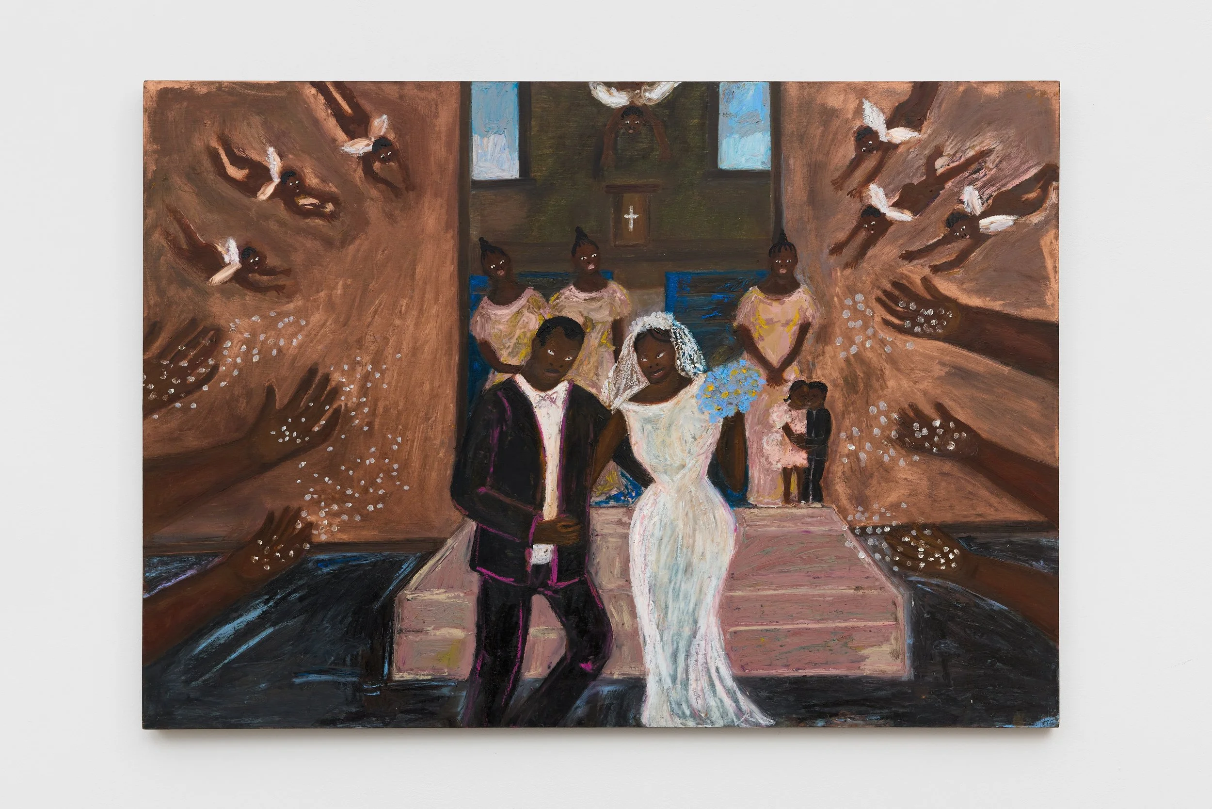 Confetti, 2025, oil on wood panel, 59.4 x 84.1 cm