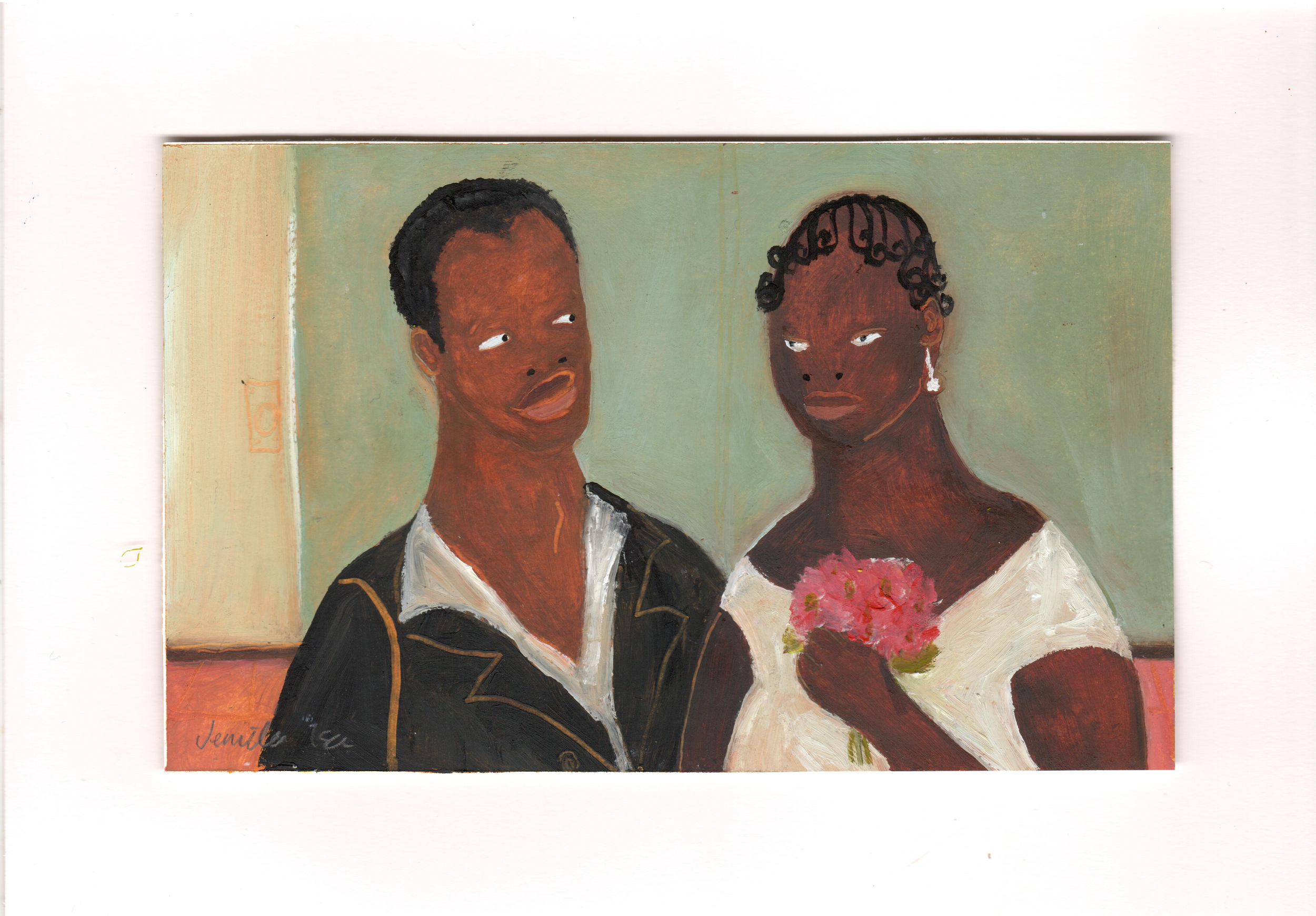 Disillusioned Bride, oil on paper, 9.9 x 16 cm, 2025