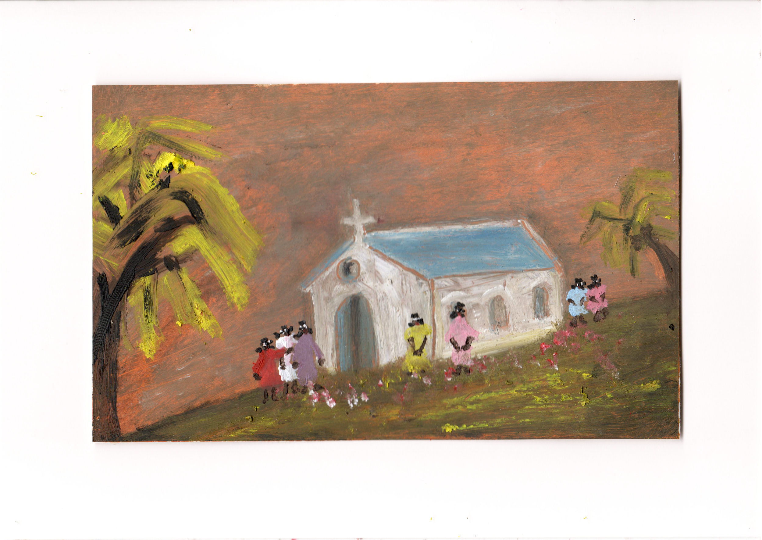 Sunday Best, oil on paper, 14.8 x 21 cm, 2026