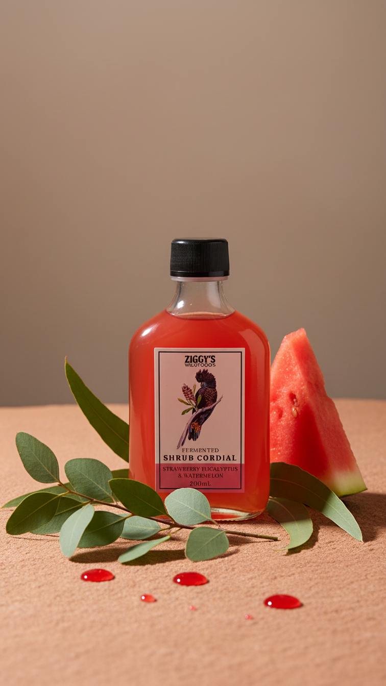 Strawberry Eucalyptus & Watermelon Cocktail Shrub
