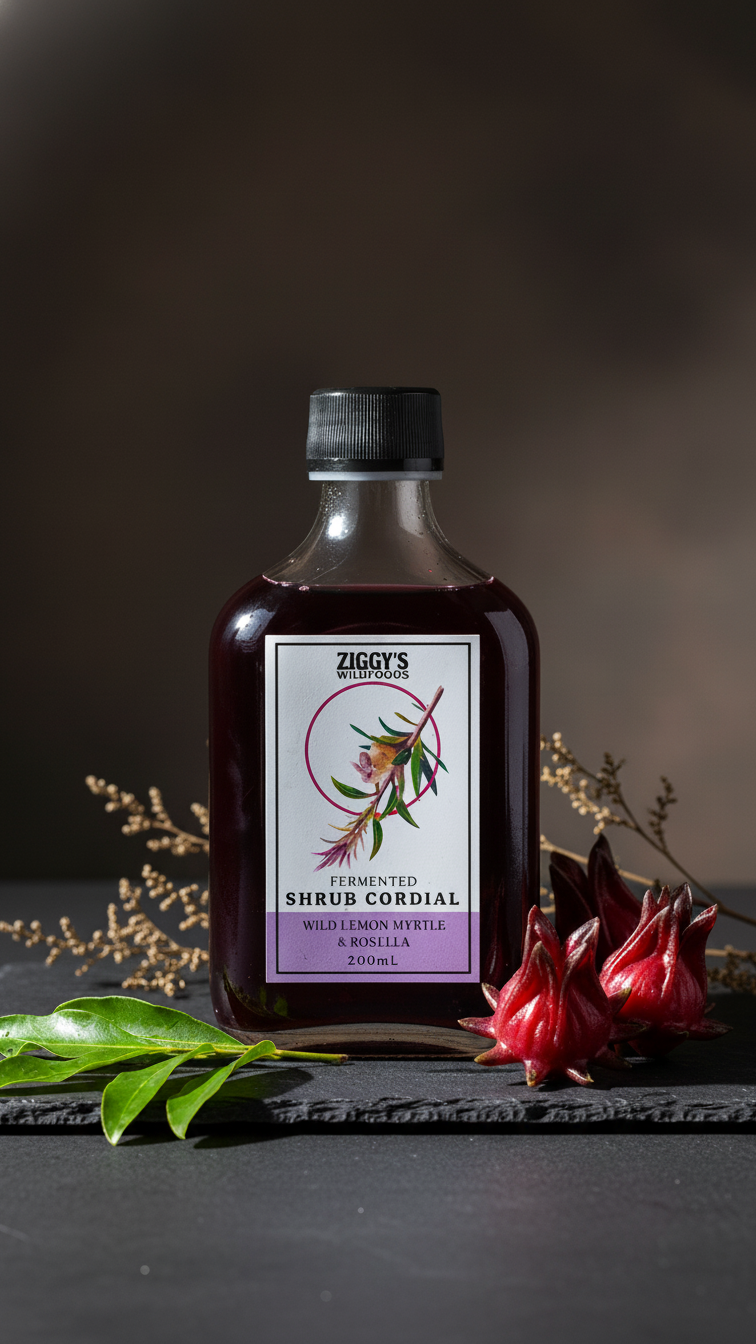 Wild Lemon Myrtle & Rosella Flower Cocktail Shrub