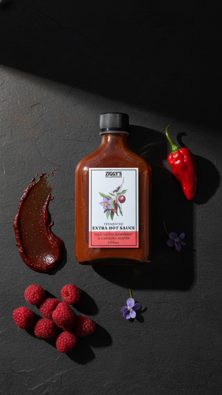 Wild Native Raspberry & Carolina Reaper Fermented Very Hot Sauce