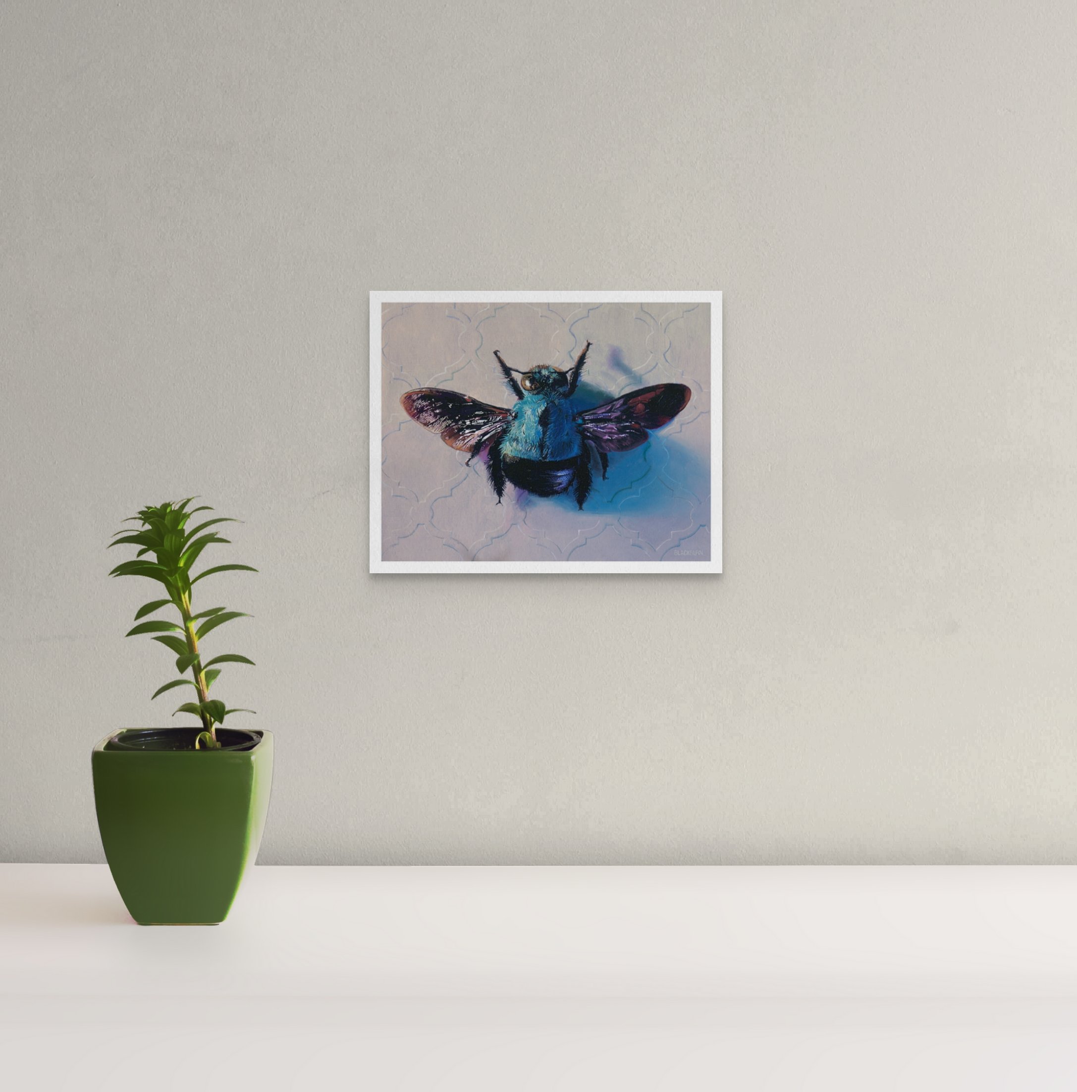 Blue Carpenter Bee giclée print