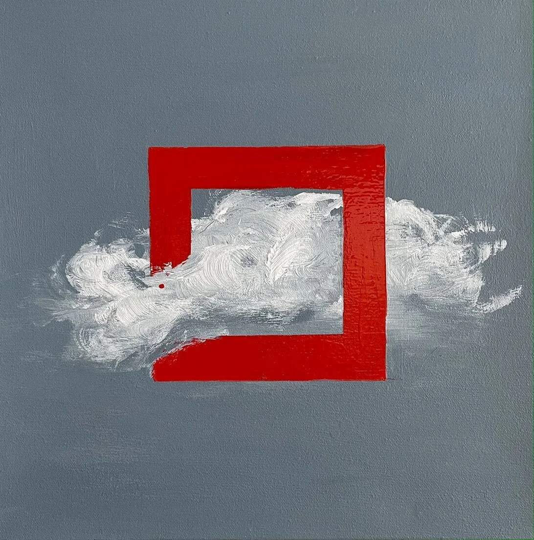 Congratulations to @intheinkgallery @activatedisrupt &mdash; &ldquo;Altostratus&rdquo; has SOLD from our &ldquo;Seeing Red&rdquo; exhibition. This is a beautiful, contemplative, and serene 14 x 14 acrylic, enamel, and gouache painting that was very p
