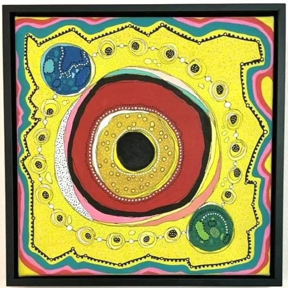 Auric Vibration 12 x 12 (13 x 13 Framed) Mixed Media on Canvas $300 